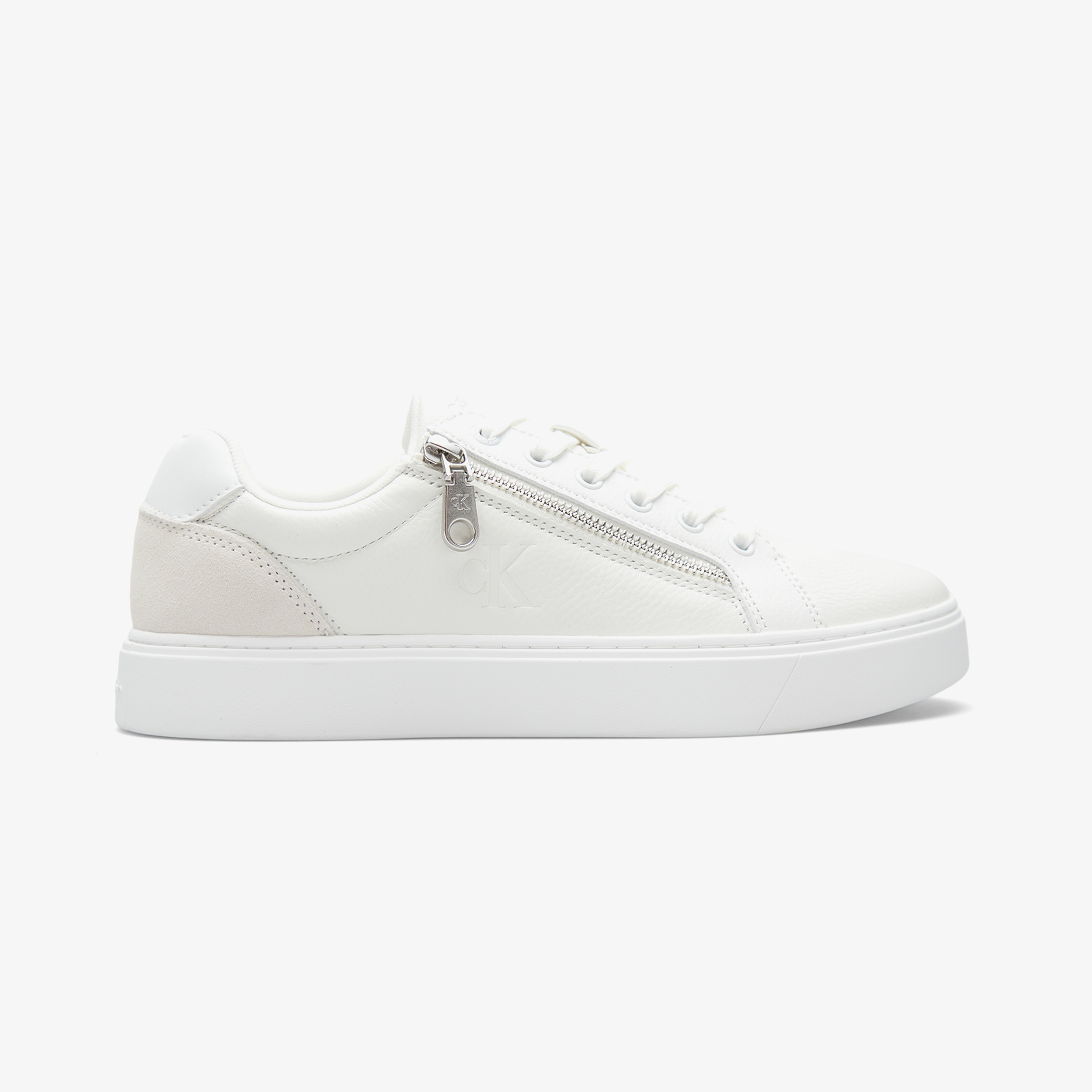 Calvin Klein Classic Cup Lace Up Zip  Erkek Beyaz Sneaker