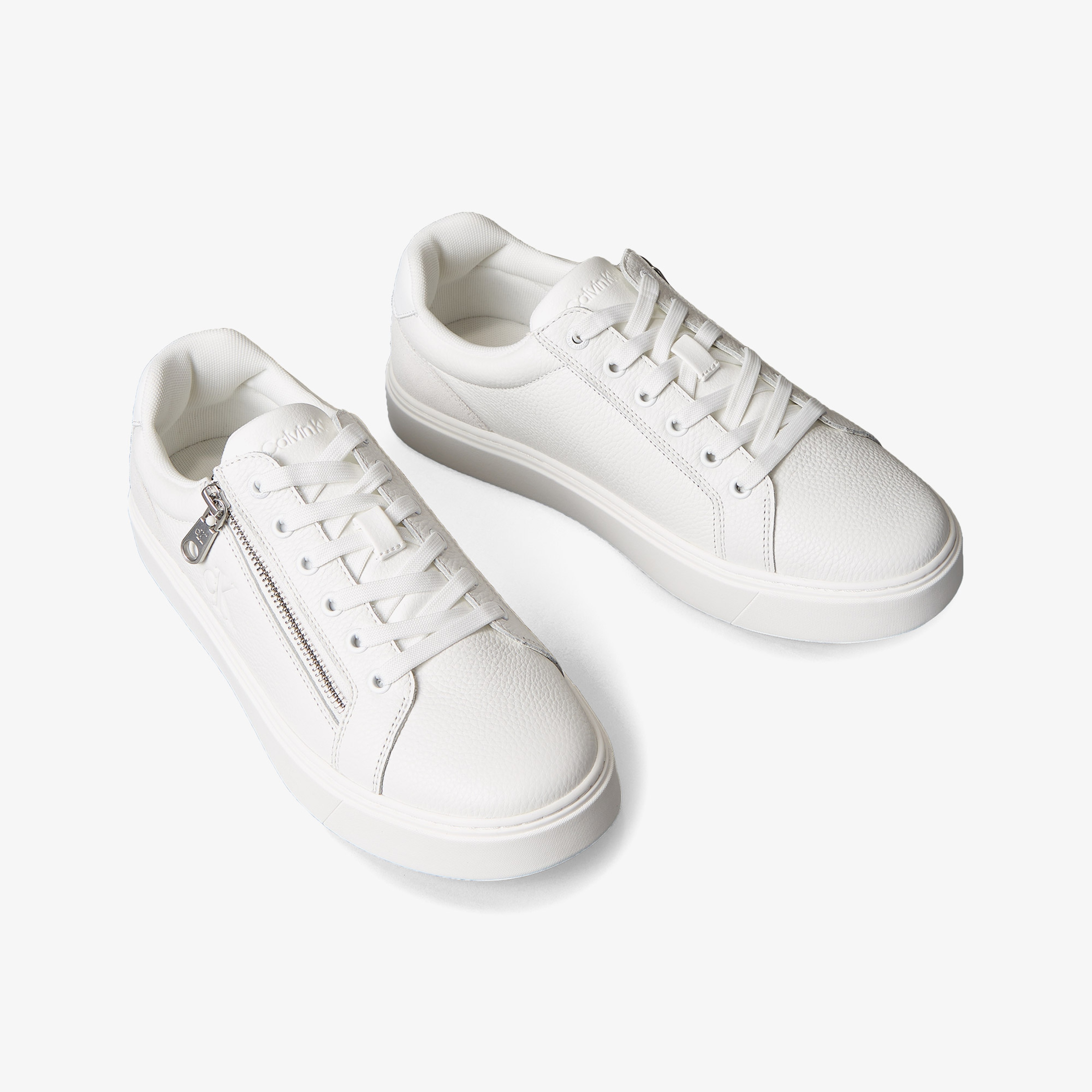 Calvin Klein Classic Cup Lace Up Zip  Erkek Beyaz Sneaker