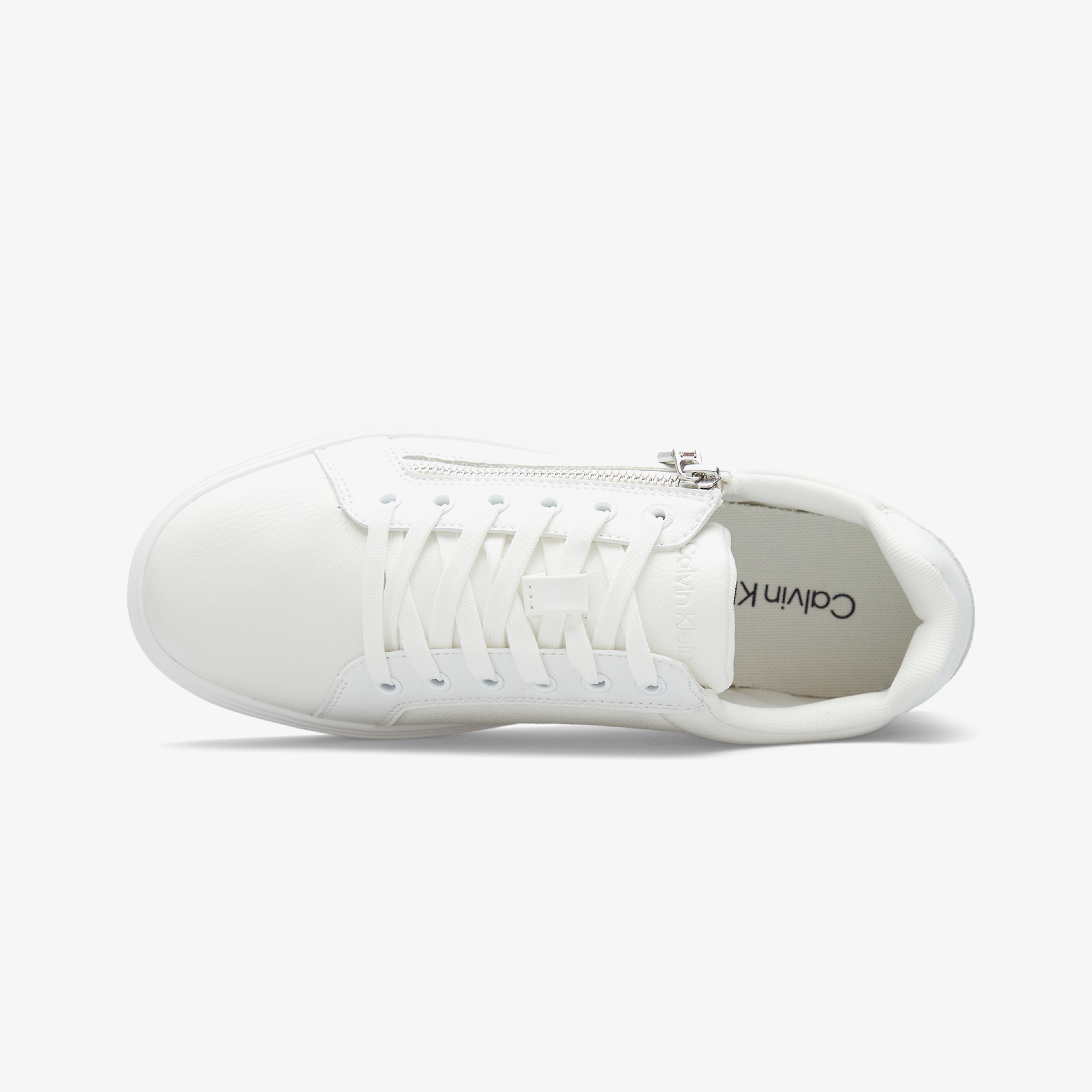 Calvin Klein Classic Cup Lace Up Zip  Erkek Beyaz Sneaker