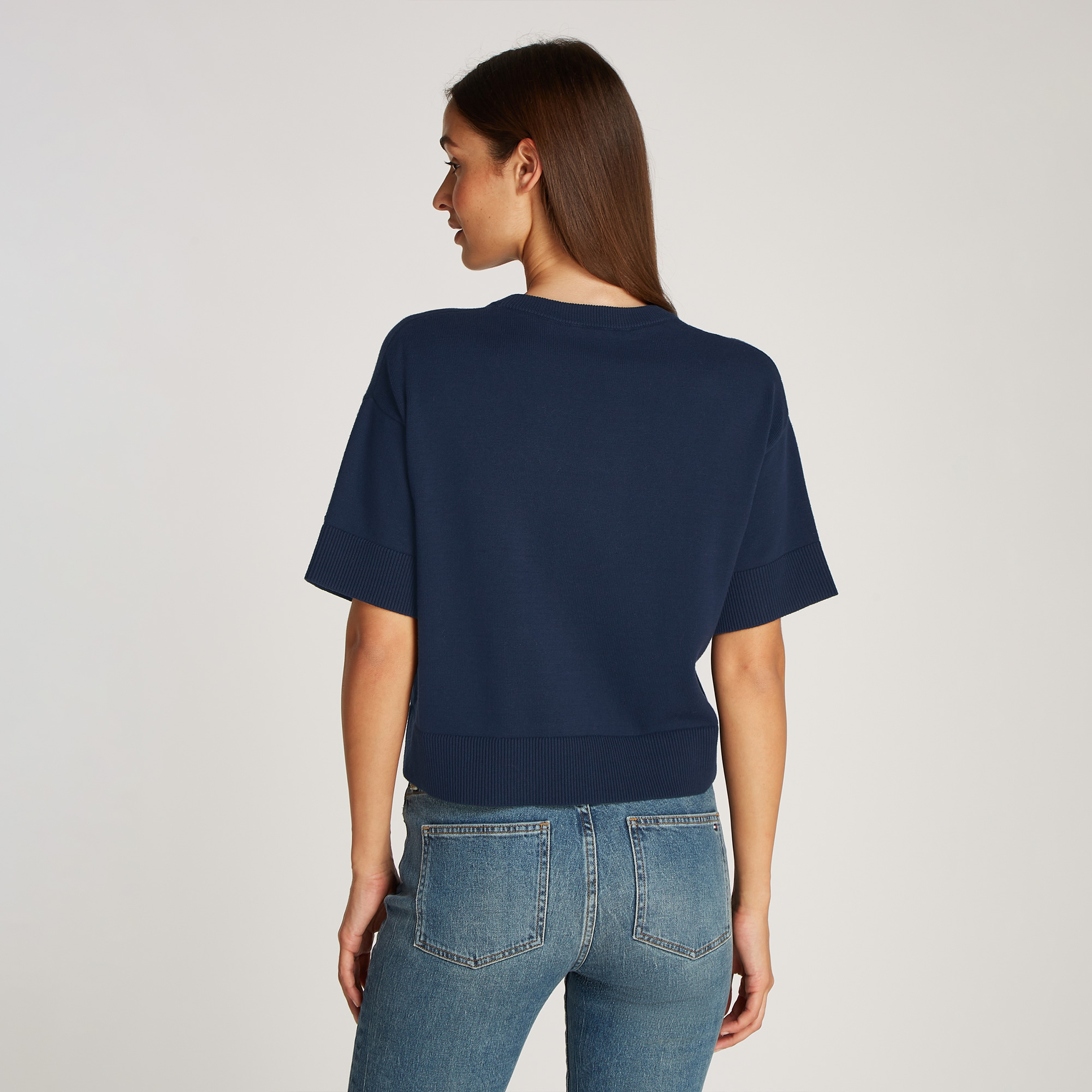 Tommy Hilfiger Kadın Mavi Triko