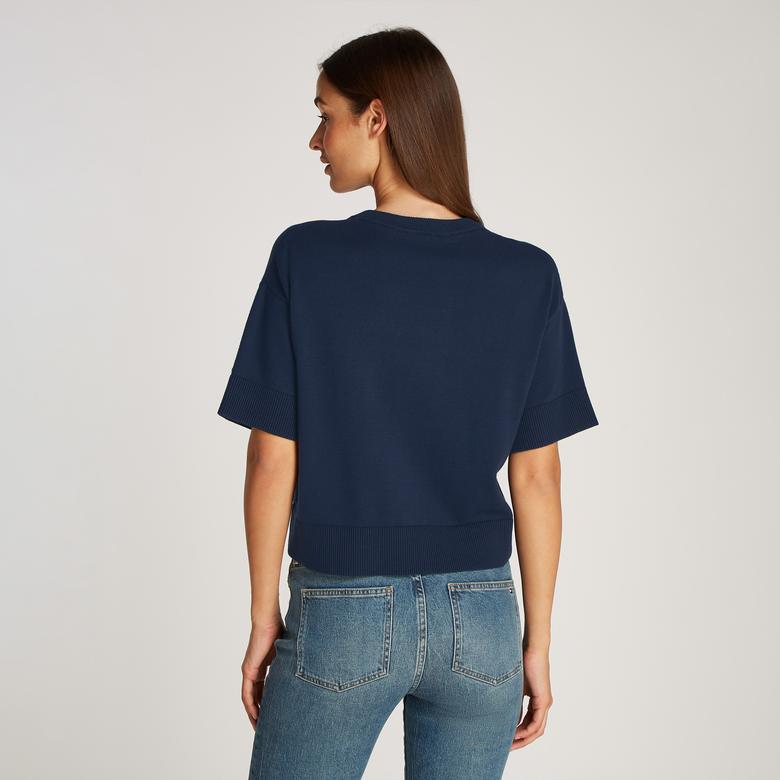 Tommy Hilfiger Kadın Mavi Triko