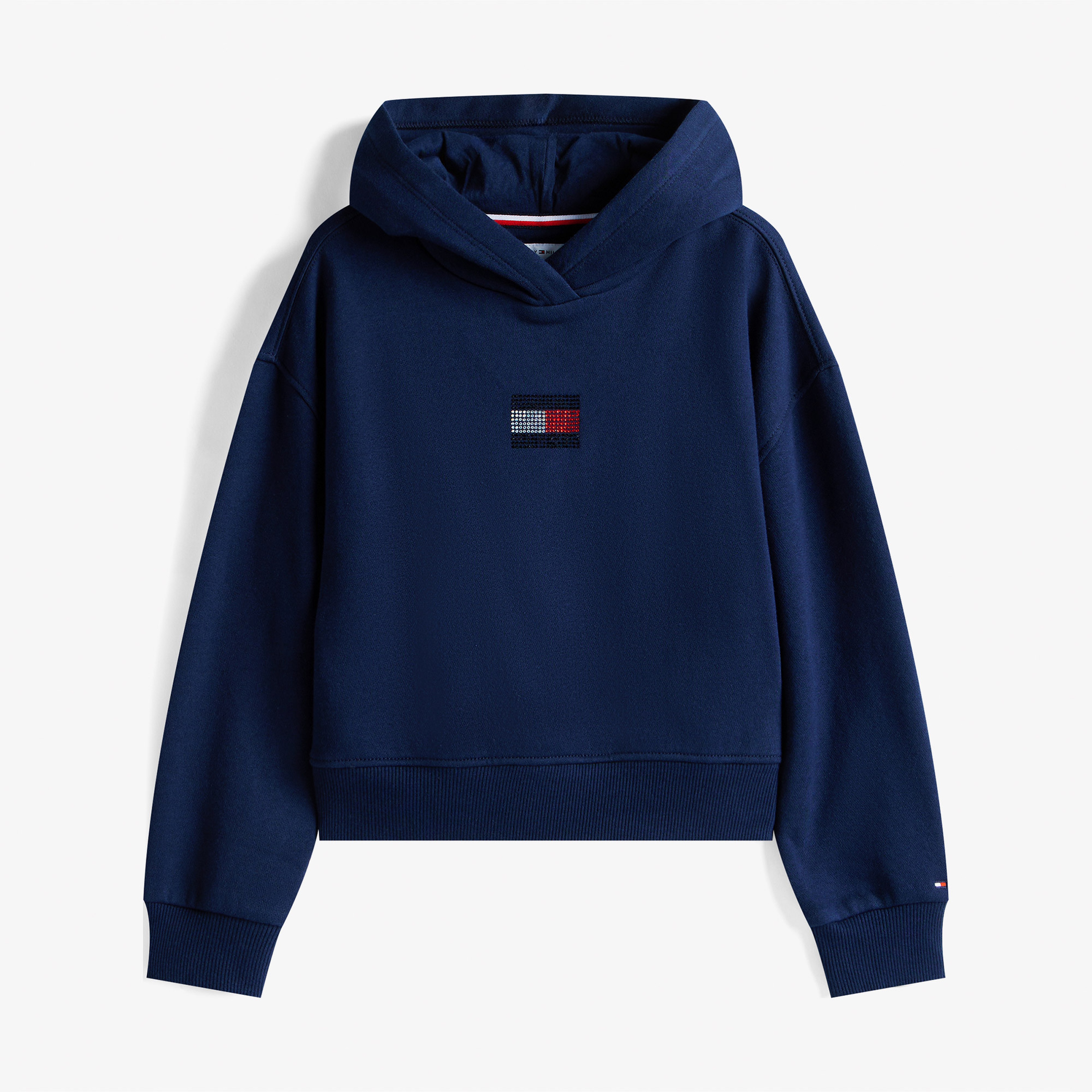 Tommy Hilfiger Rhine Stone Flag Çocuk Lacivert Hoodie
