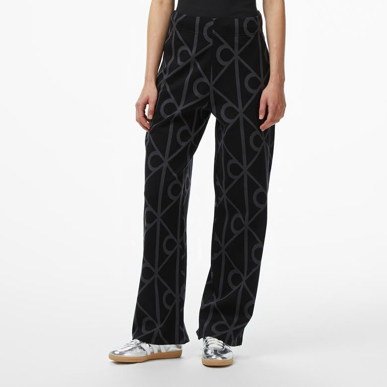 Calvin Klein Emblem Jacquard Kadın Siyah Eşofman Altı