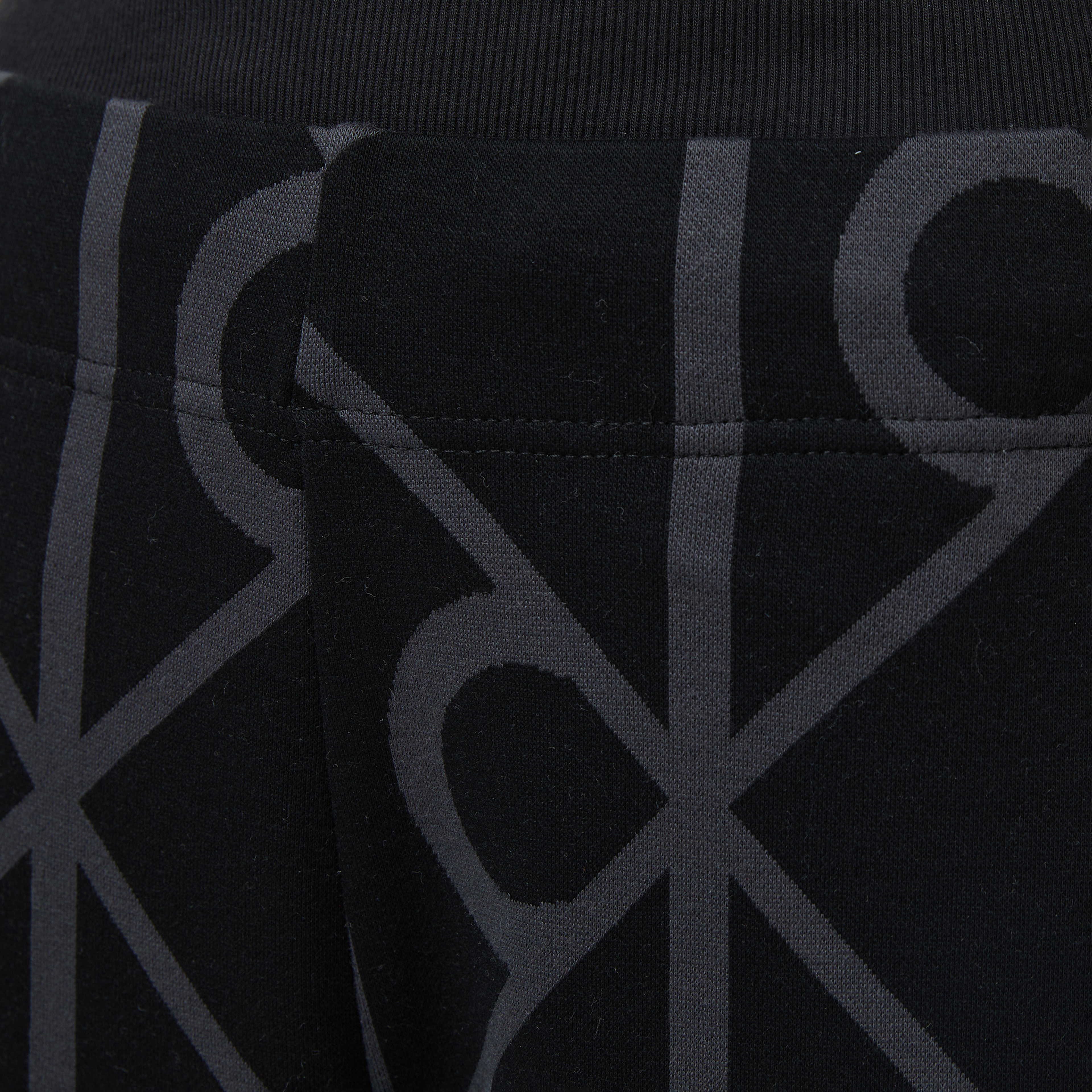 Calvin Klein Emblem Jacquard Kadın Siyah Eşofman Altı