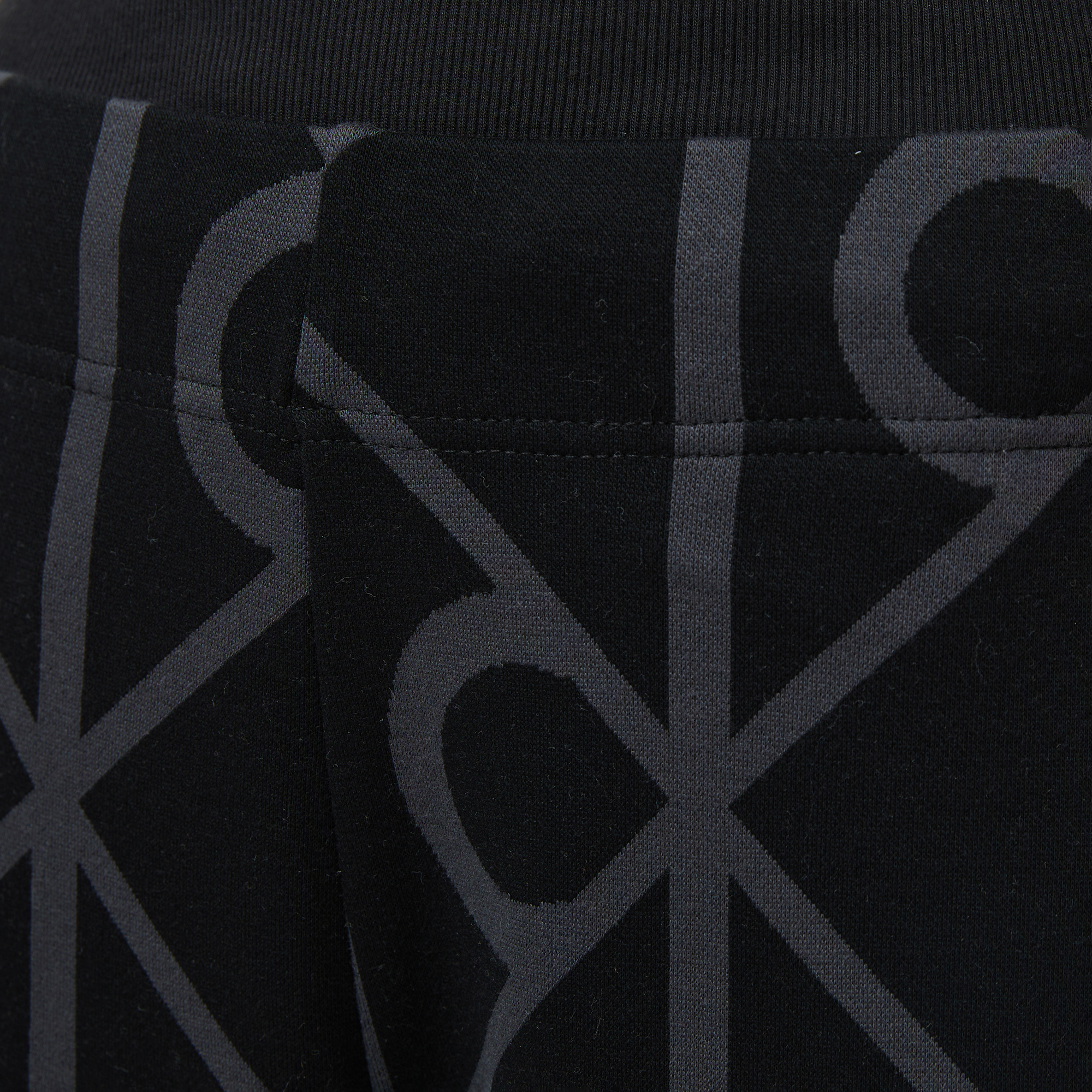Calvin Klein Emblem Jacquard Kadın Siyah Eşofman Altı