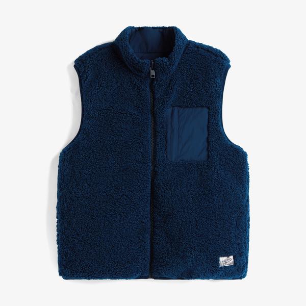 Tommy Hilfiger Reversible Teddy Nylon Çocuk Lacivert Yelek