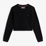 Tommy Hilfiger Sequins Cardigan Çocuk Siyah Hırka