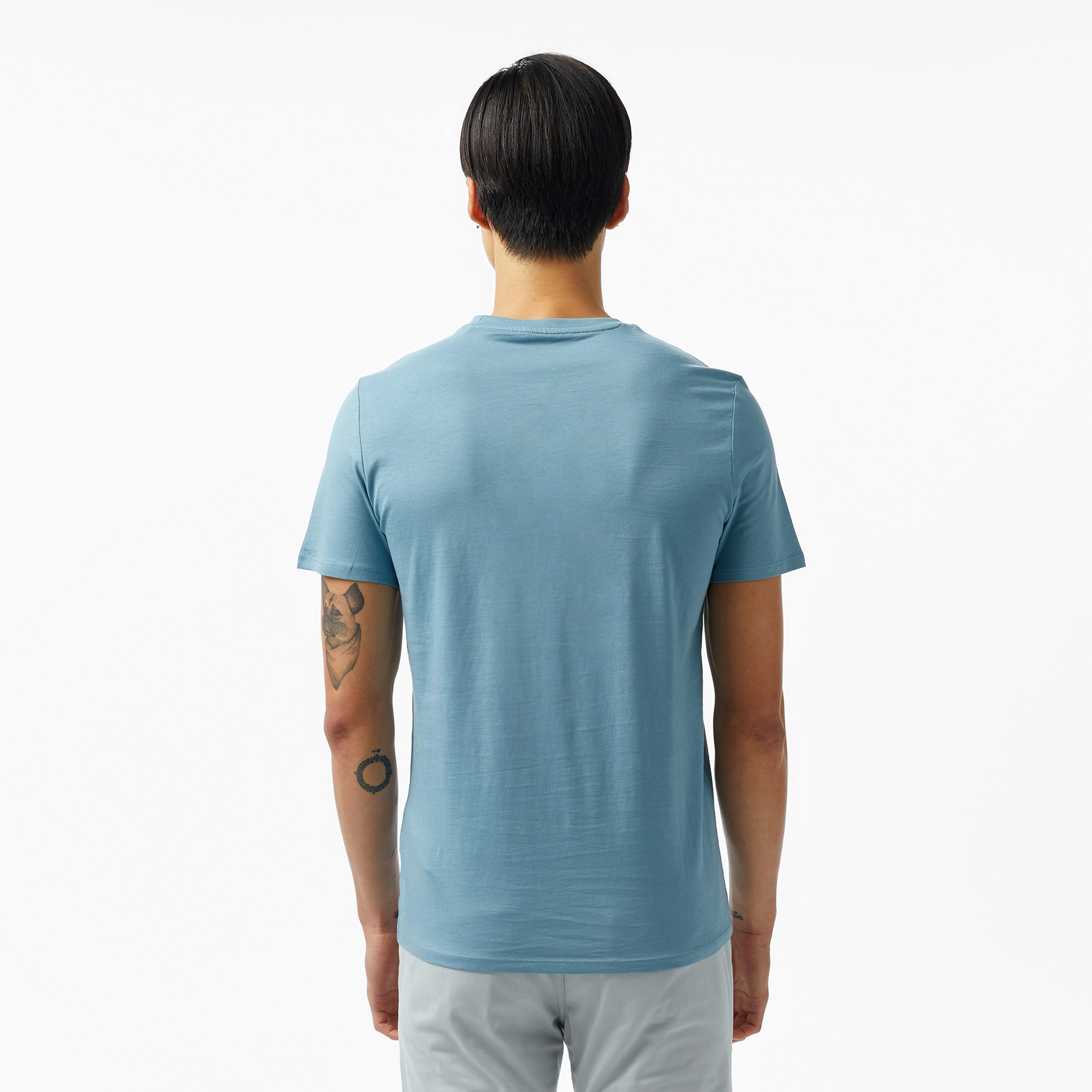 Guess Cnre Mid Organiceam 180 Erkek Mavi T-Shirt