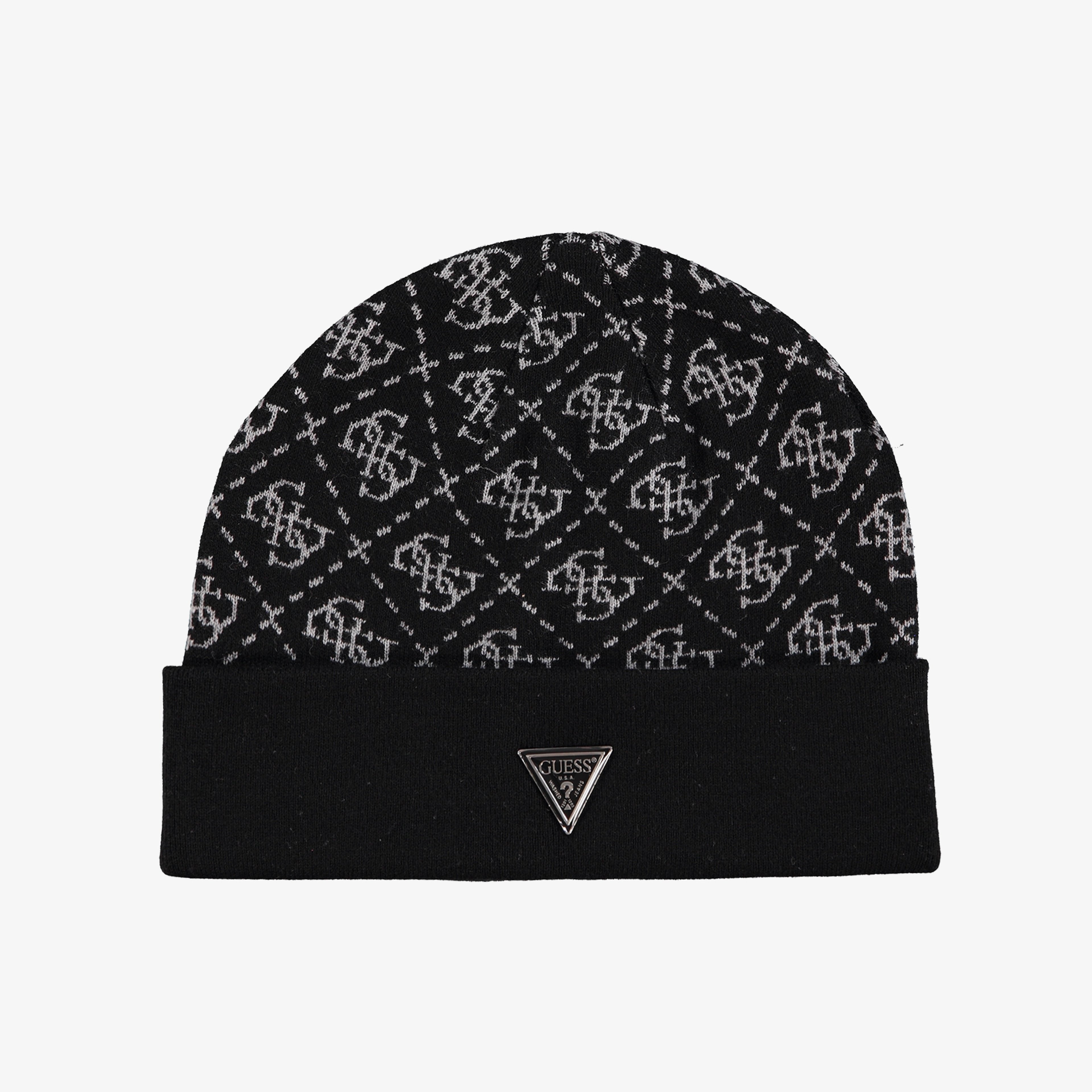 Guess Beanie Yün Karışımlı Erkek Gri Bere