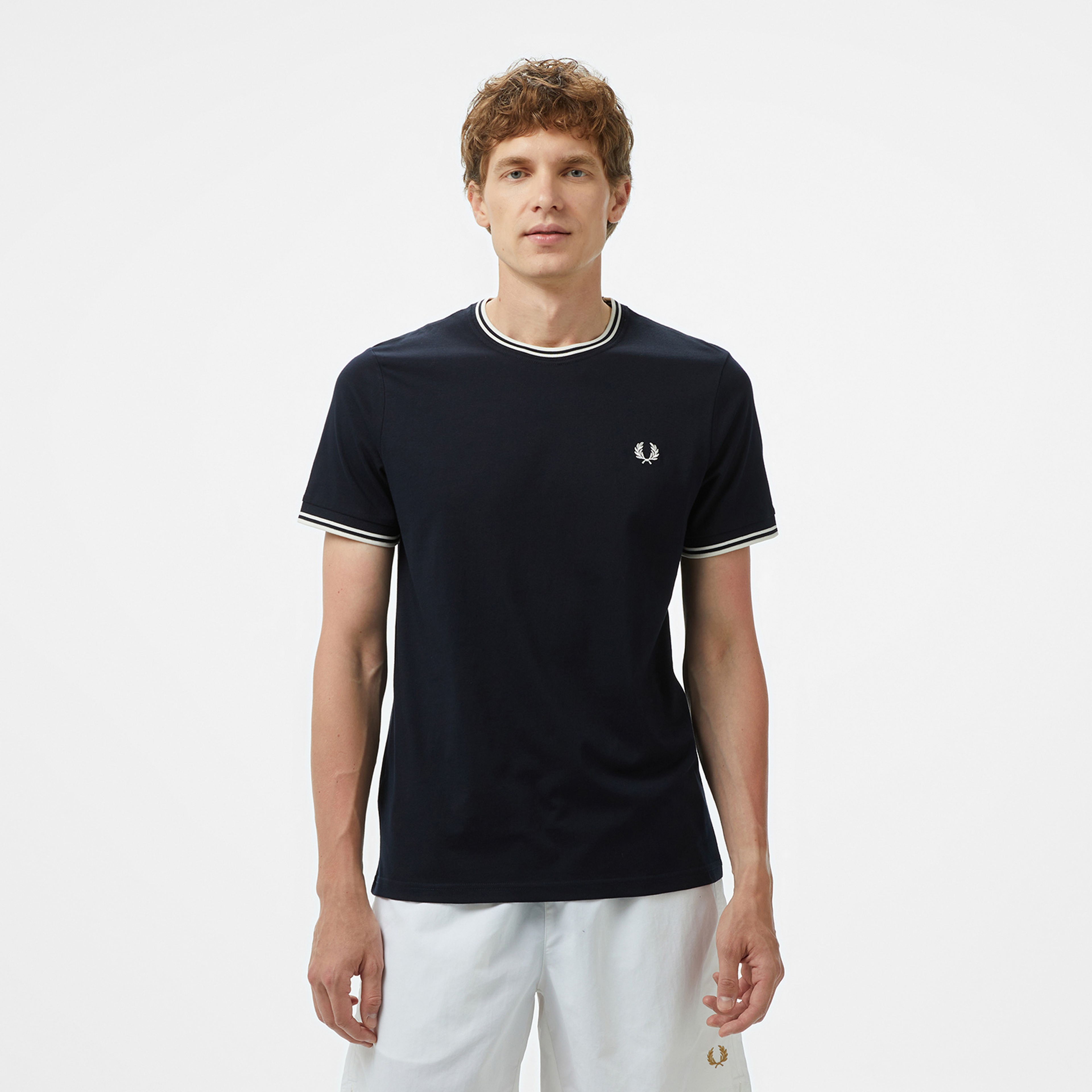 Fred Perry Twin Tipped Erkek Lacivert T-Shirt