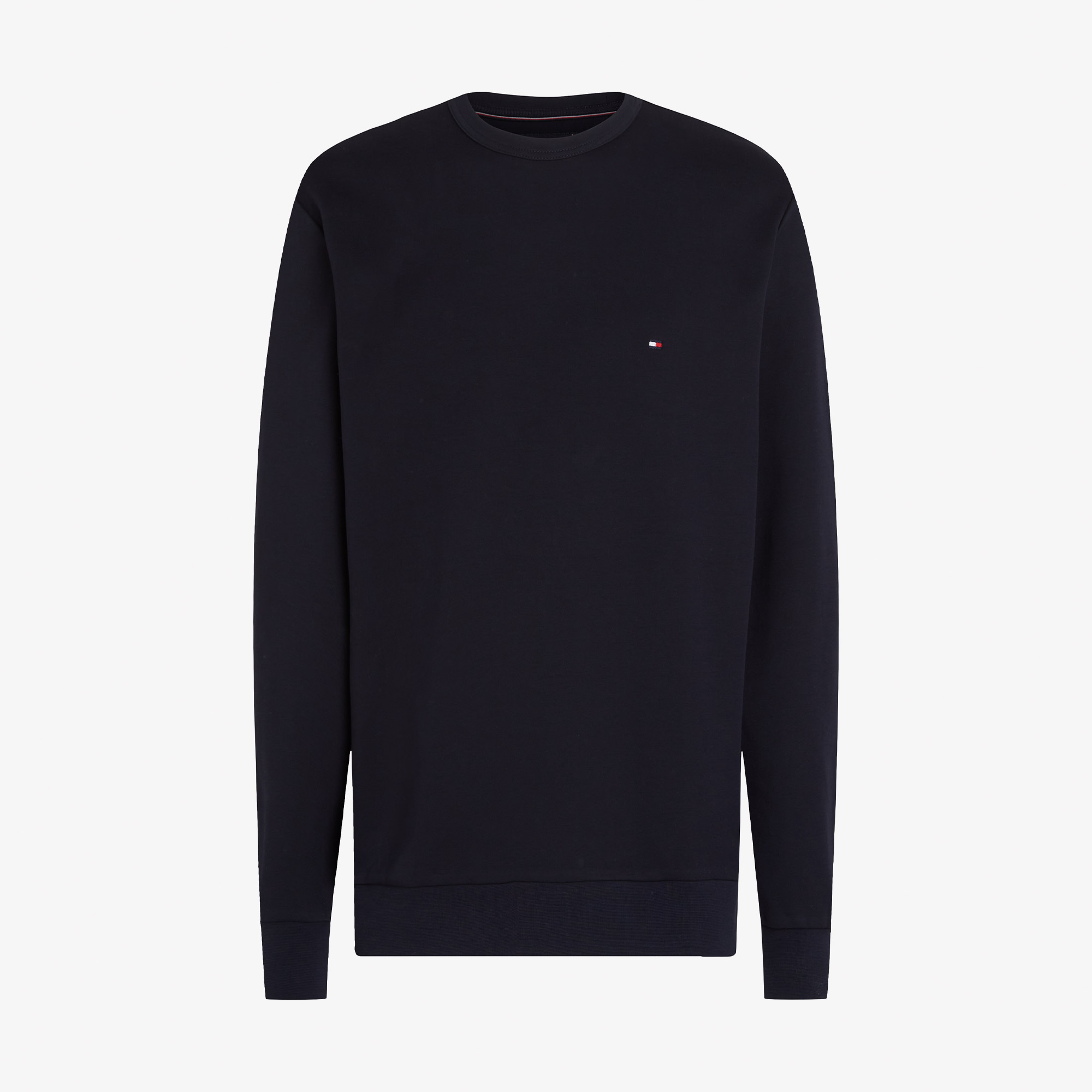 Tommy Hilfiger Essential Intechno Yuvarlak Yaka Erkek Lacivert Sweatshirt