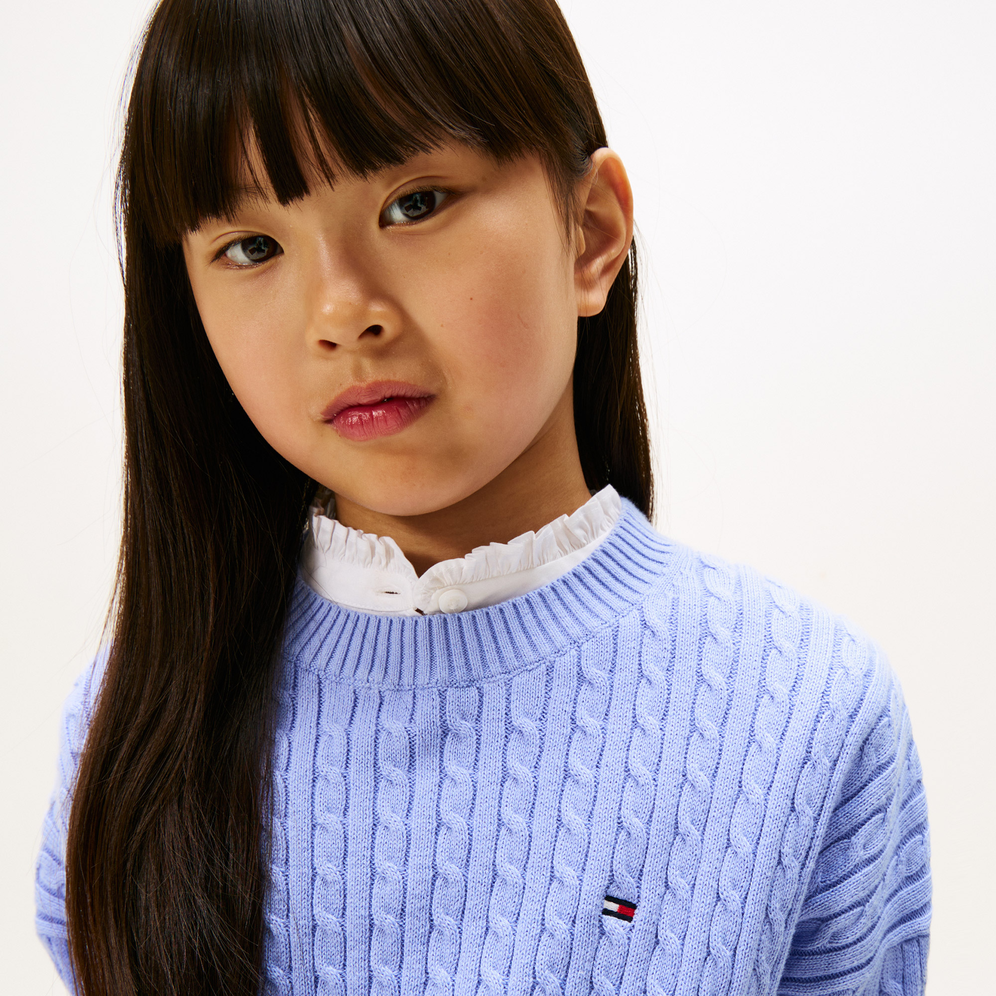 Tommy Hilfiger Cable Çocuk Mavi Kazak