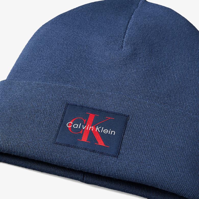 Calvin Klein Monologo Patch Erkek Mavi Şapka