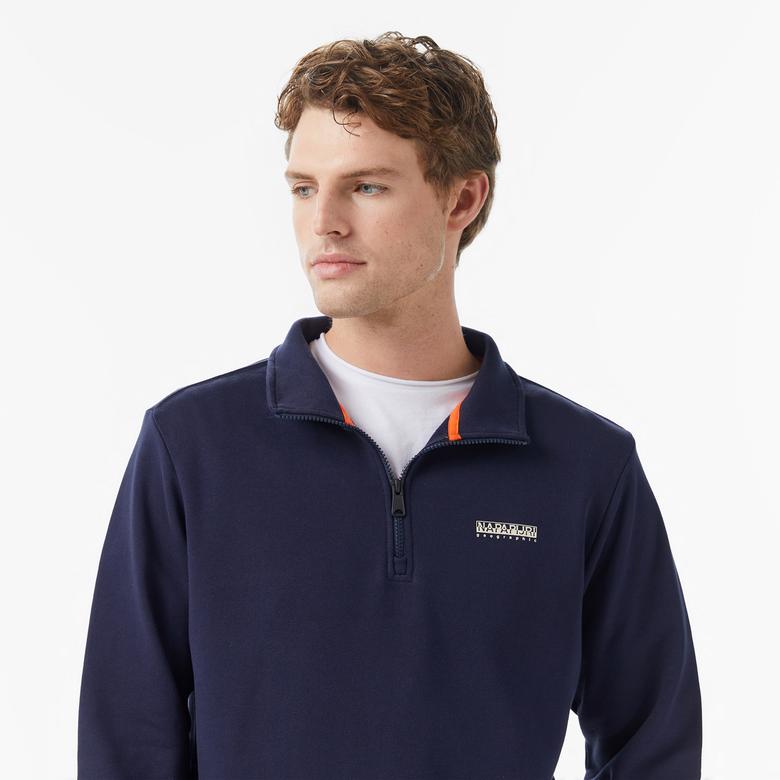 Napapijri B-Small Box Erkek Mavi Sweatshirt