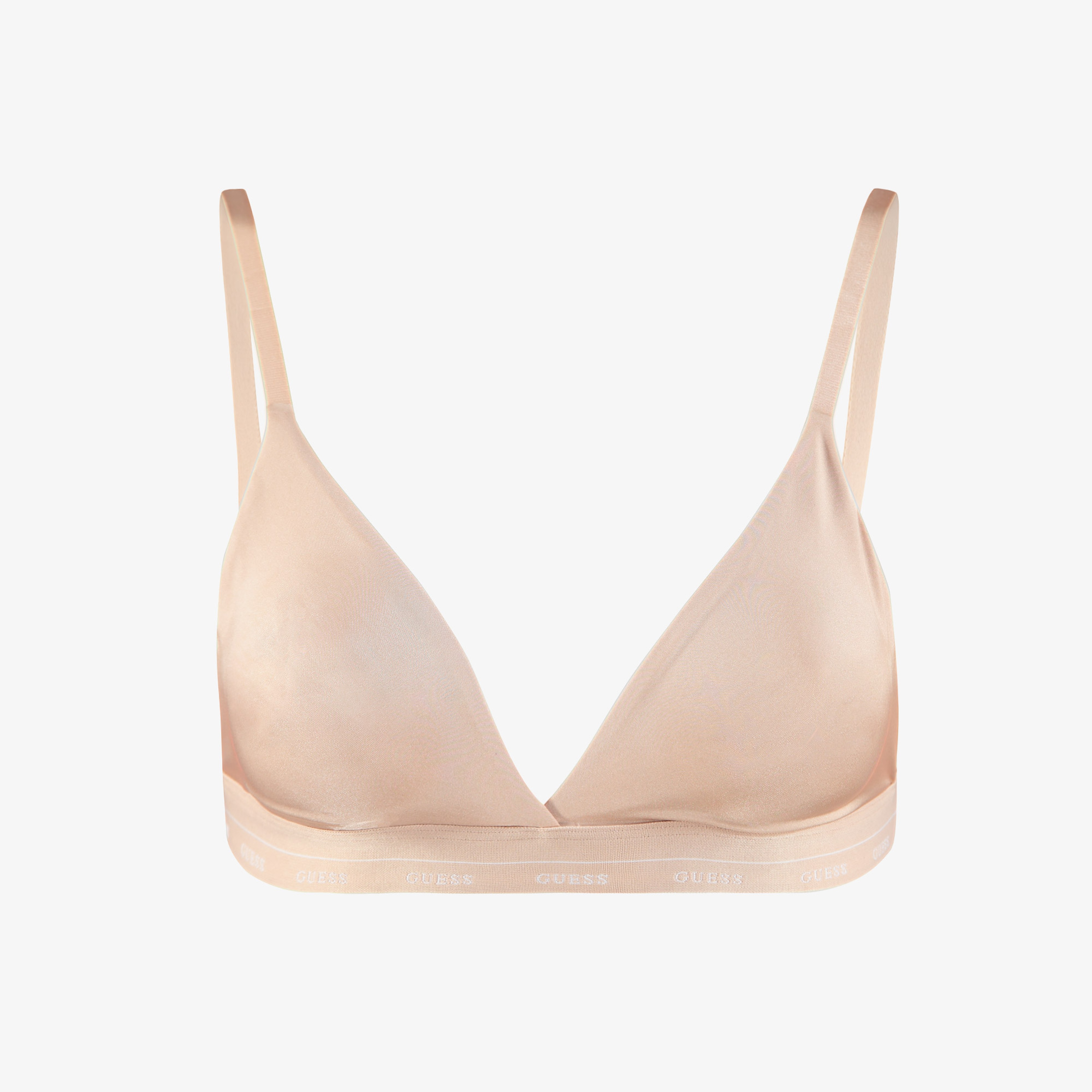 Guess Jane Soft Triangle Shiny Microfiber Kadın Bej Sütyen