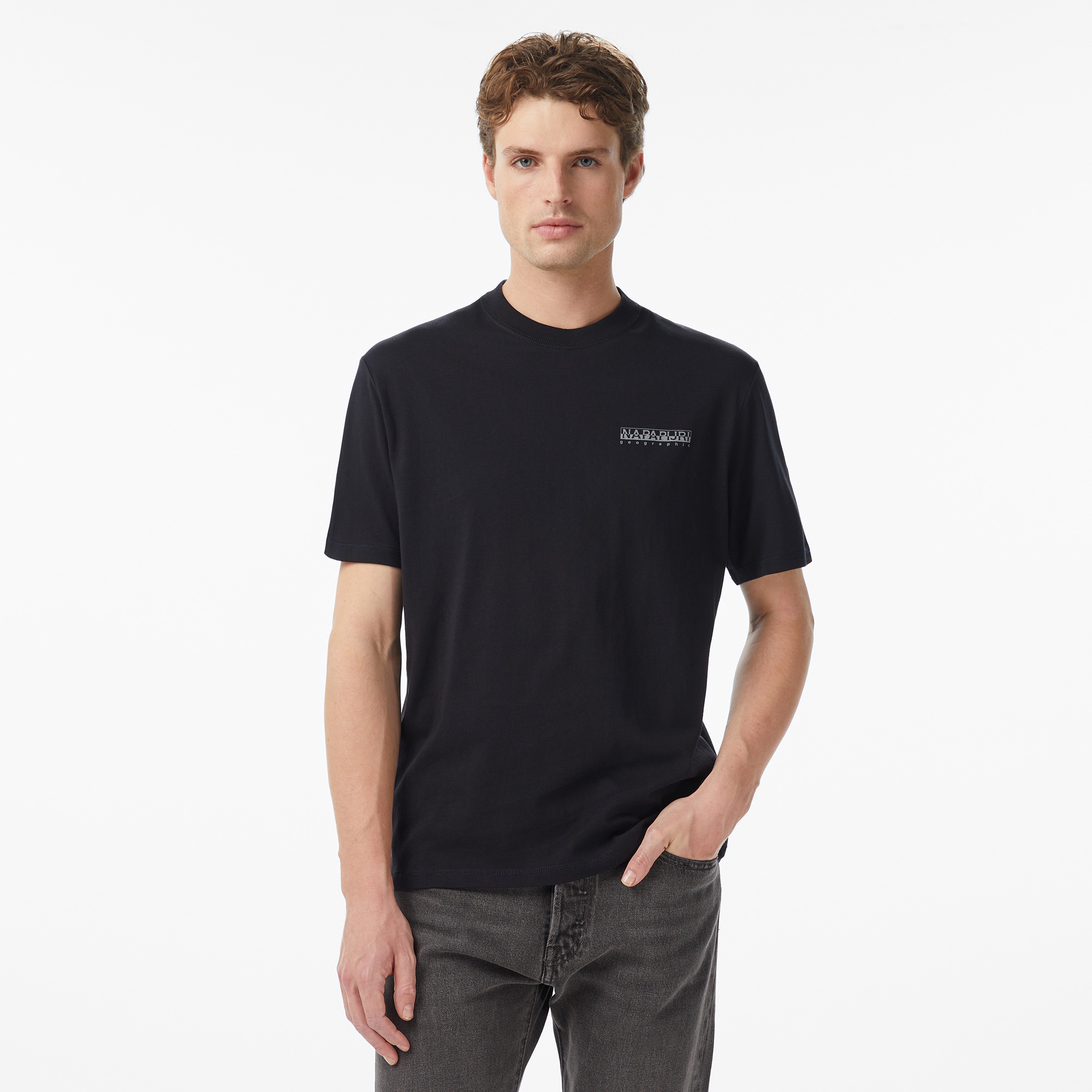 Napapijri S-Back Graphic Erkek Siyah T-Shirt