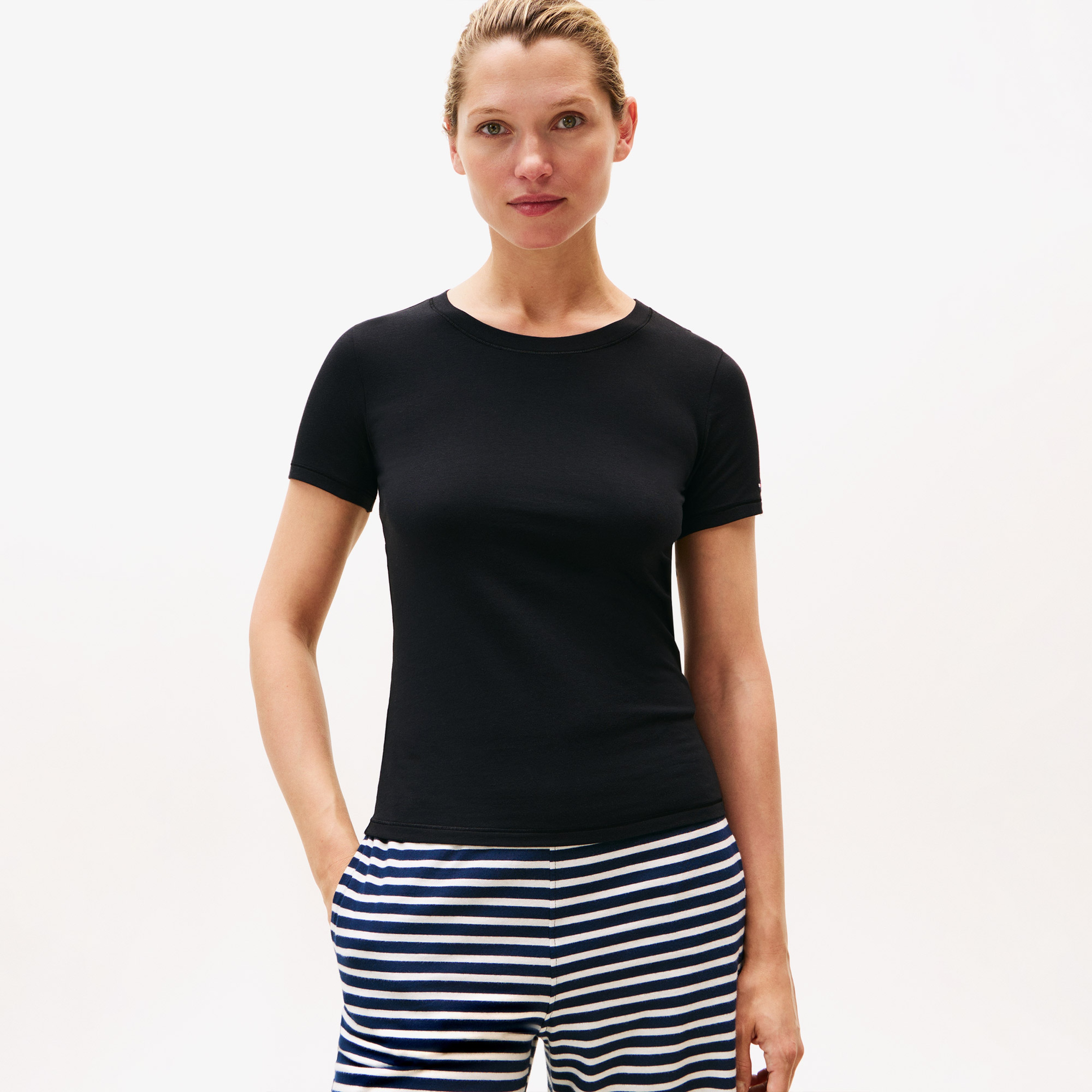 Tommy Hilfiger Kadın 2'li Siyah T-Shirt