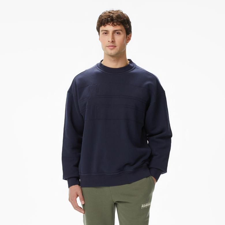 Napapijri B-Braies Erkek Mavi Sweatshirt