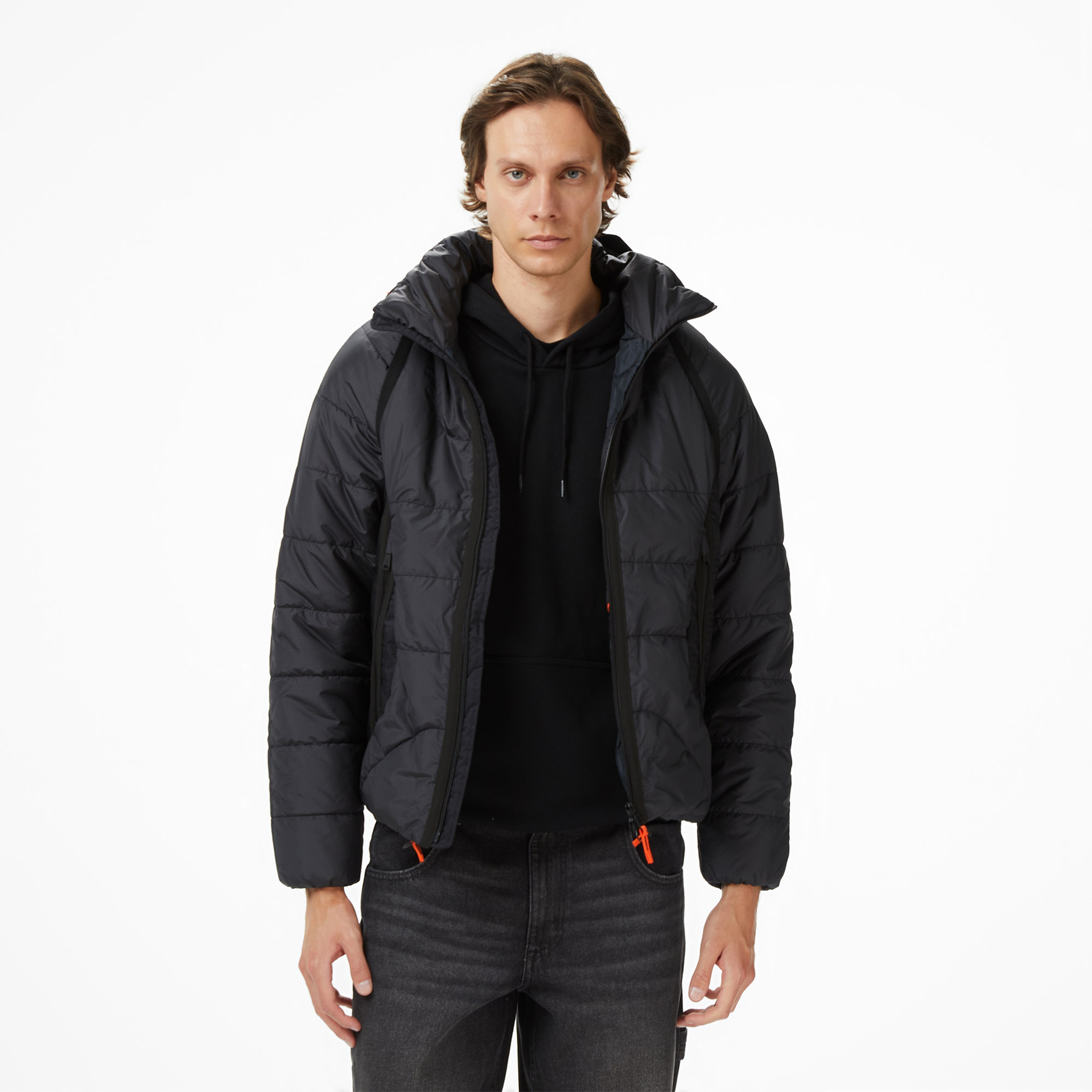 Napapijri A-Biez Modular Puf Erkek Siyah Ceket