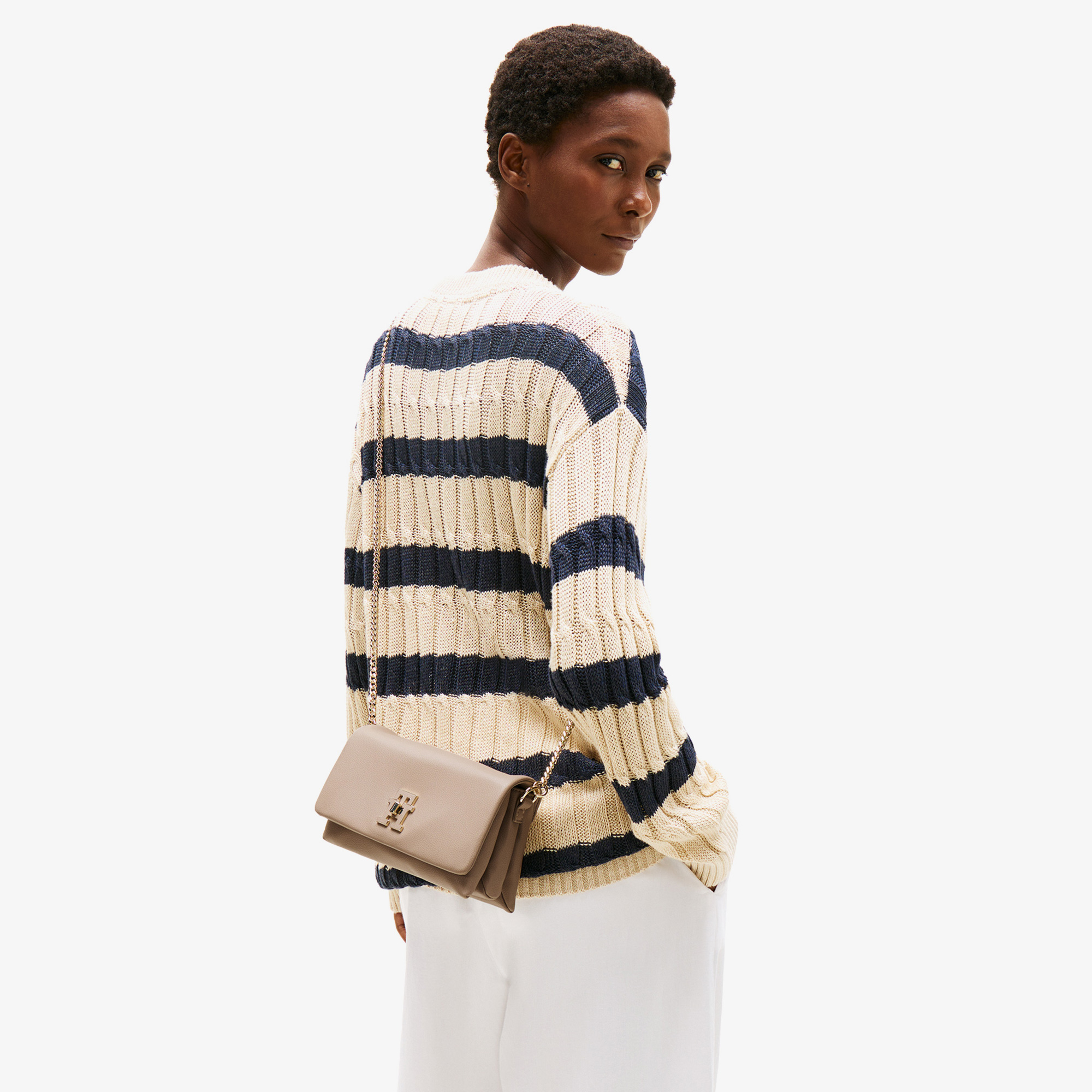 Tommy Hilfiger Modern Mini Kadın Bej Çapraz Çanta