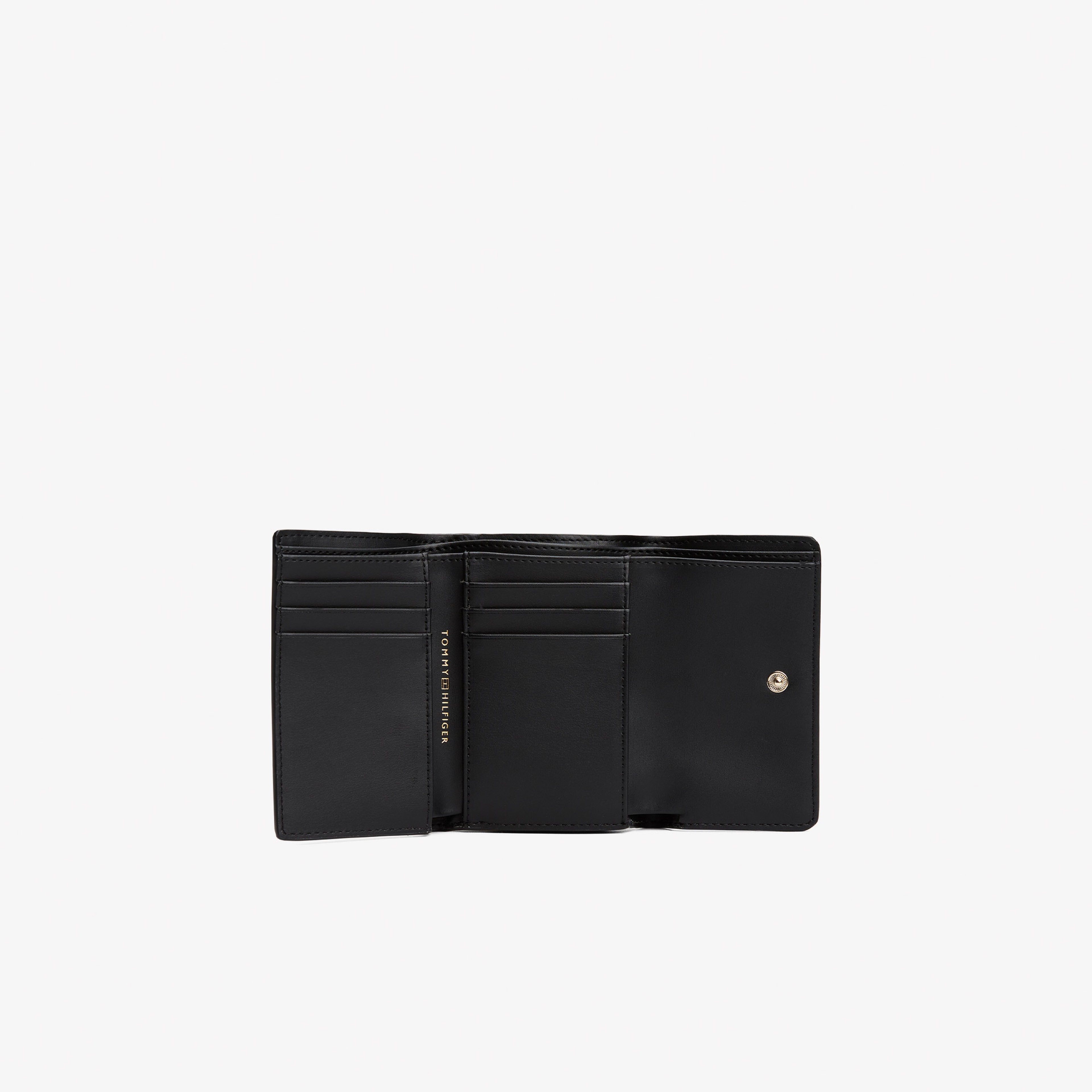 Tommy Hilfiger Logotape Trifold Kadın Siyah Cüzdan