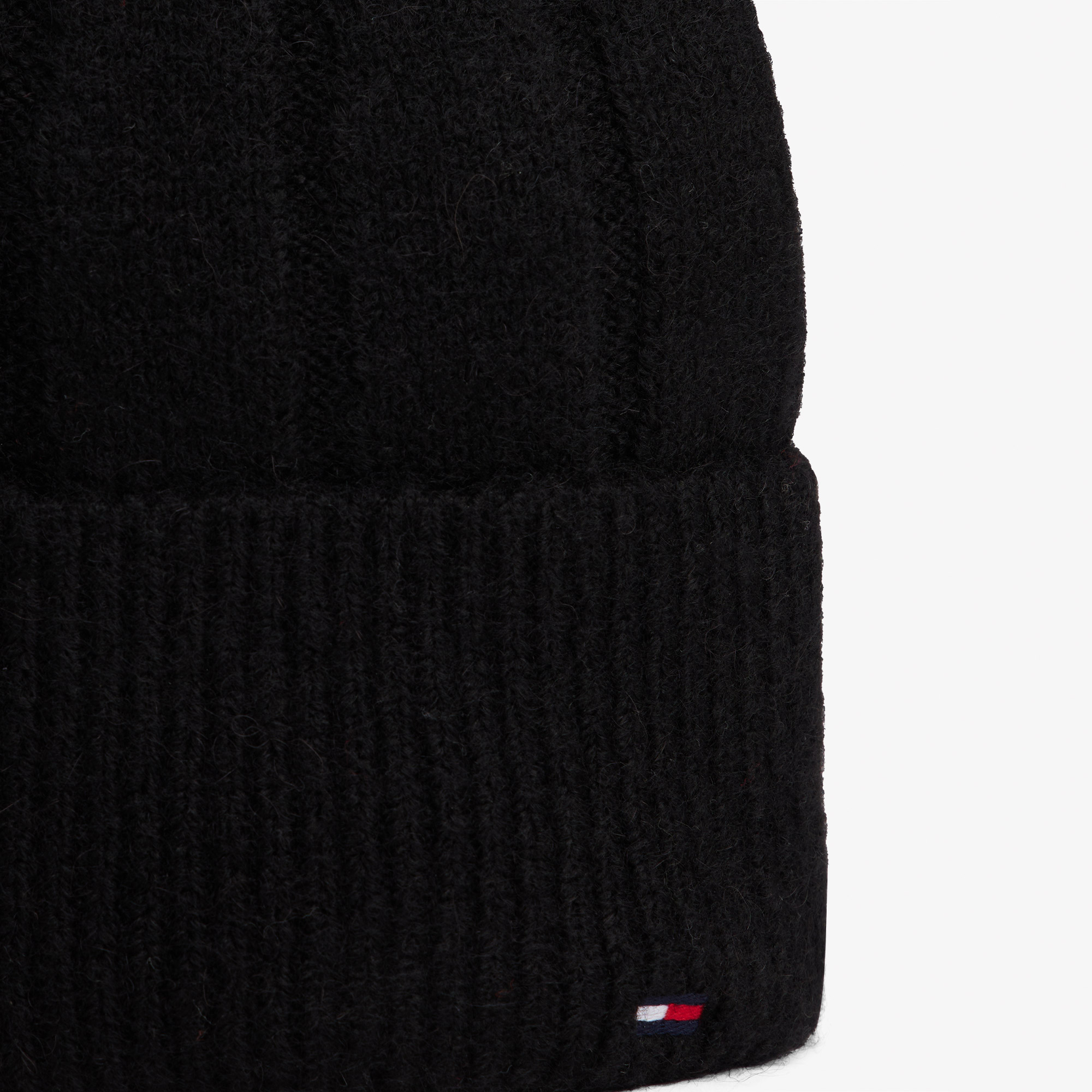 Tommy Hilfiger Flag Fluffy Kadın Siyah Bere