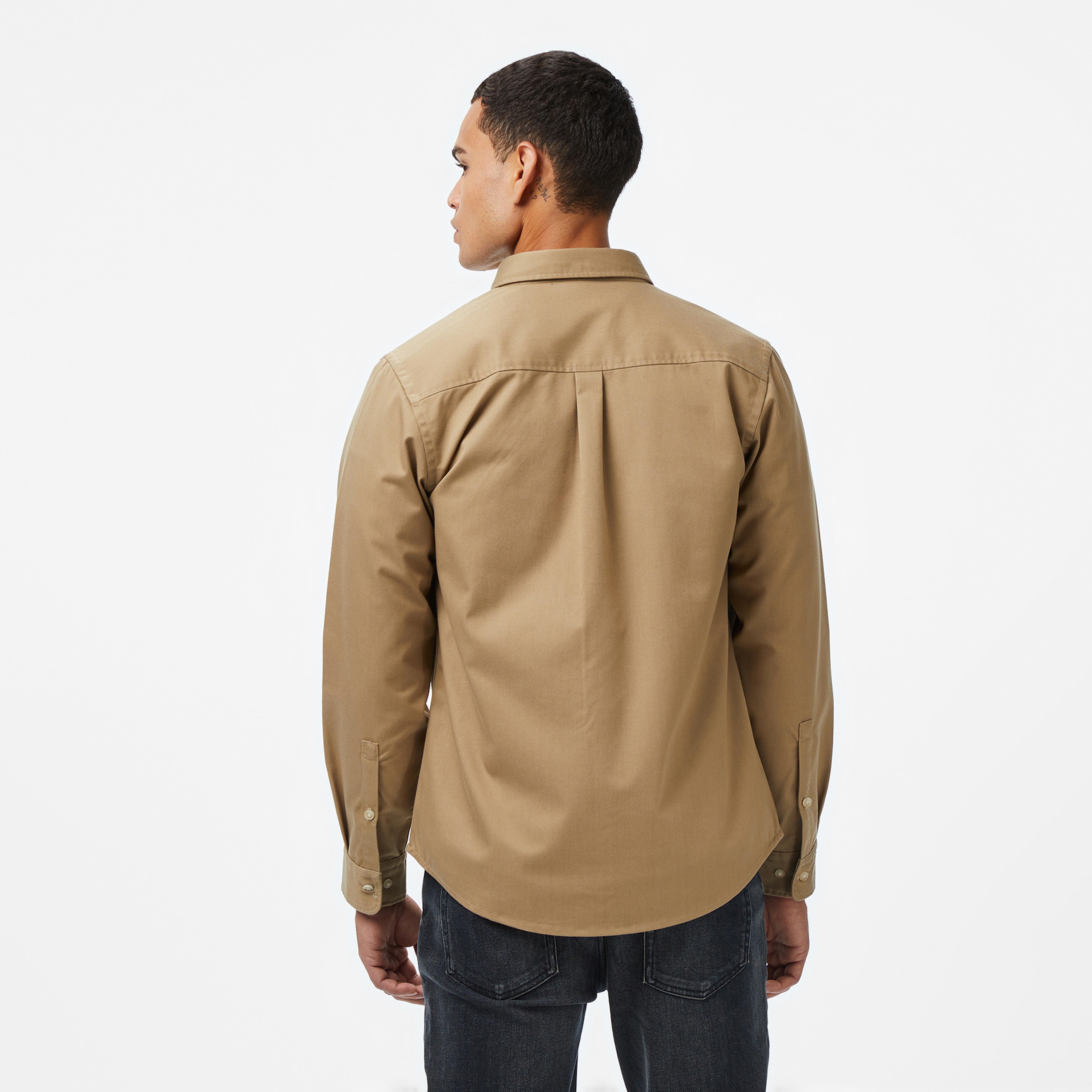 Hugo Egrin Erkek Bej Gömlek