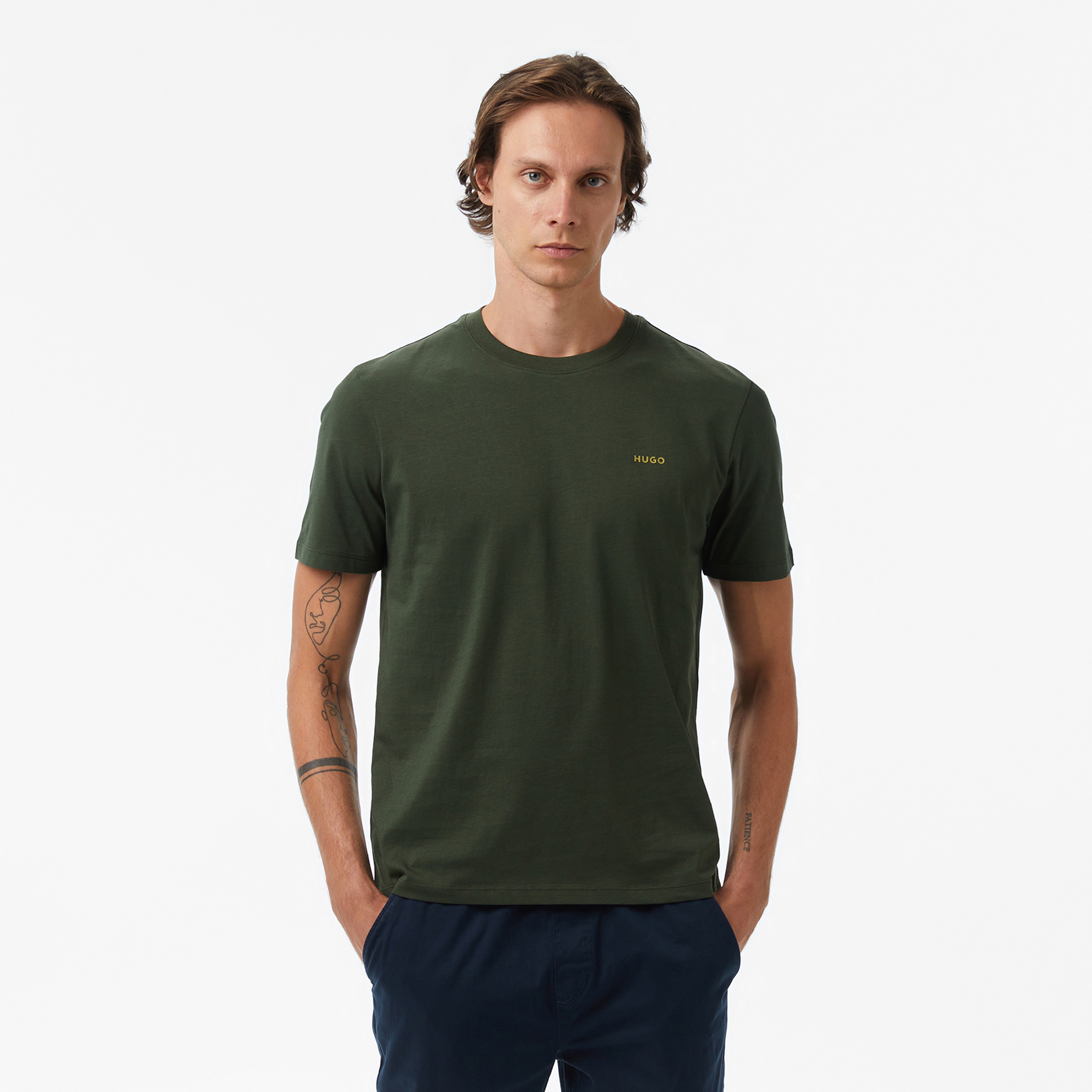 Hugo Dero 222 Erkek Koyu Yeşil T-Shirt