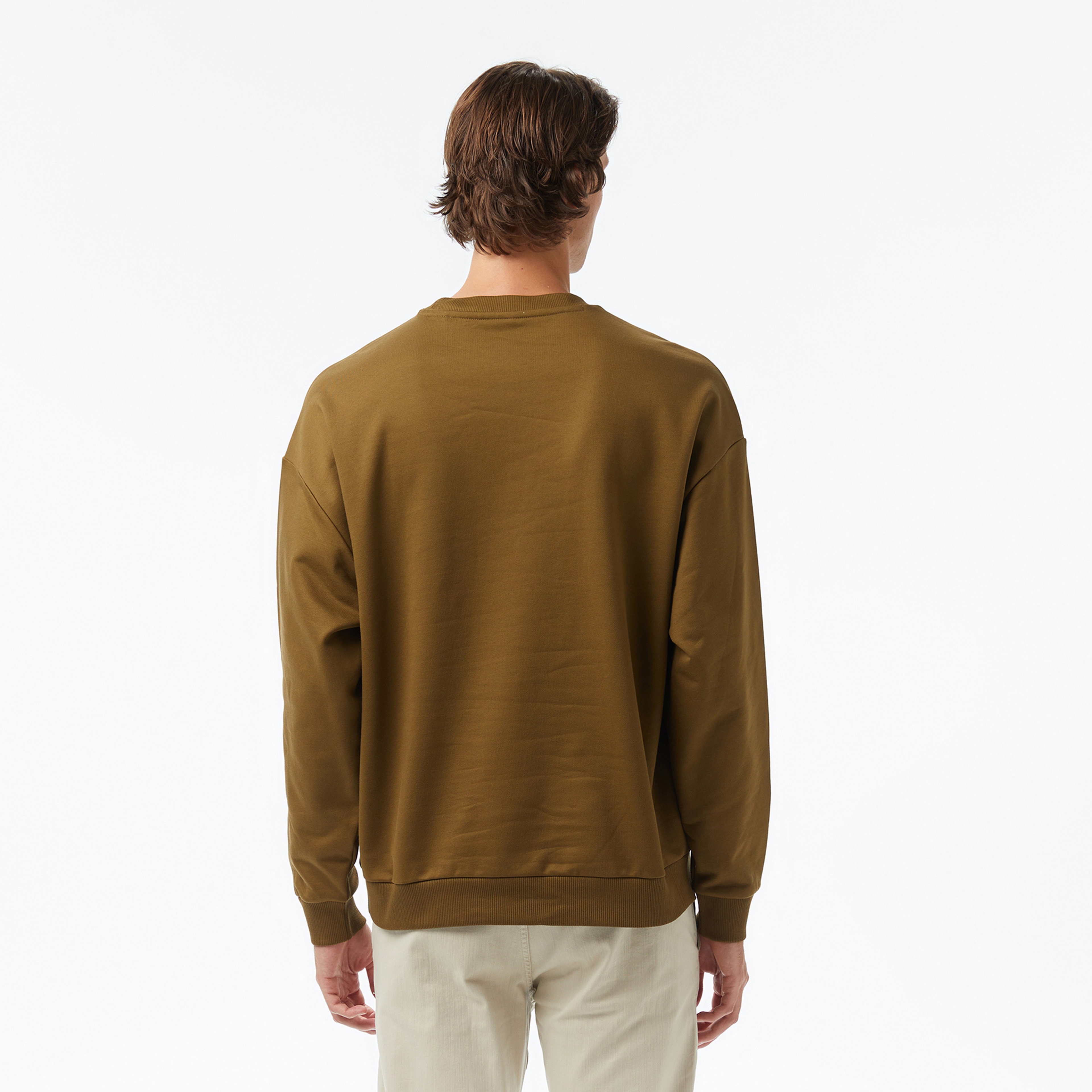 Hugo Dinex Erkek Haki Sweatshirt