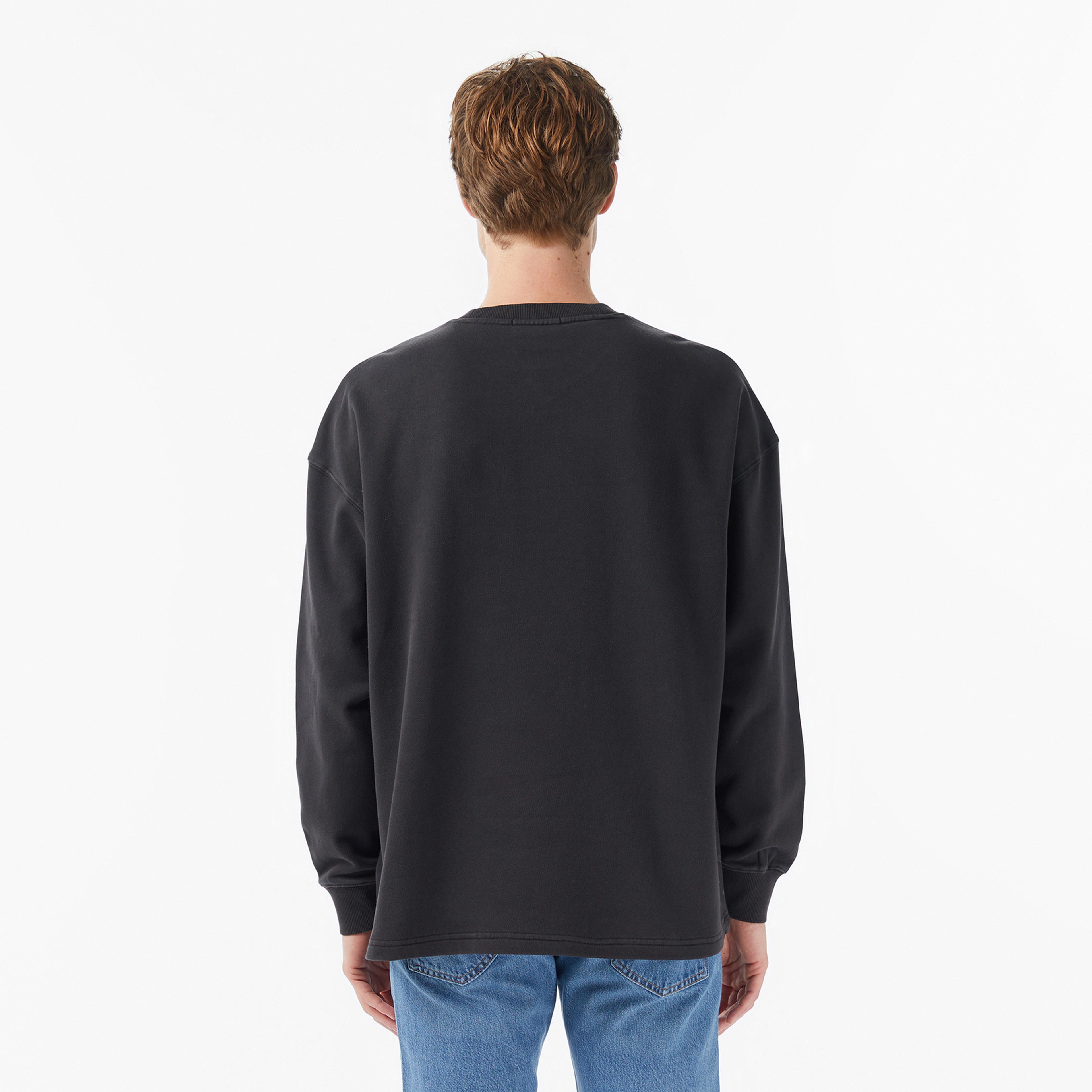 Scotch&Soda Loose Fit Overdyed Erkek Gri Sweatshirt