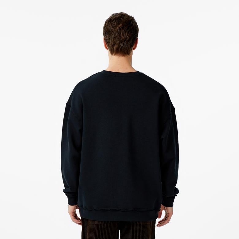 Scotch&Soda Loose Fıt Applique Erkek Gri Sweatshirt