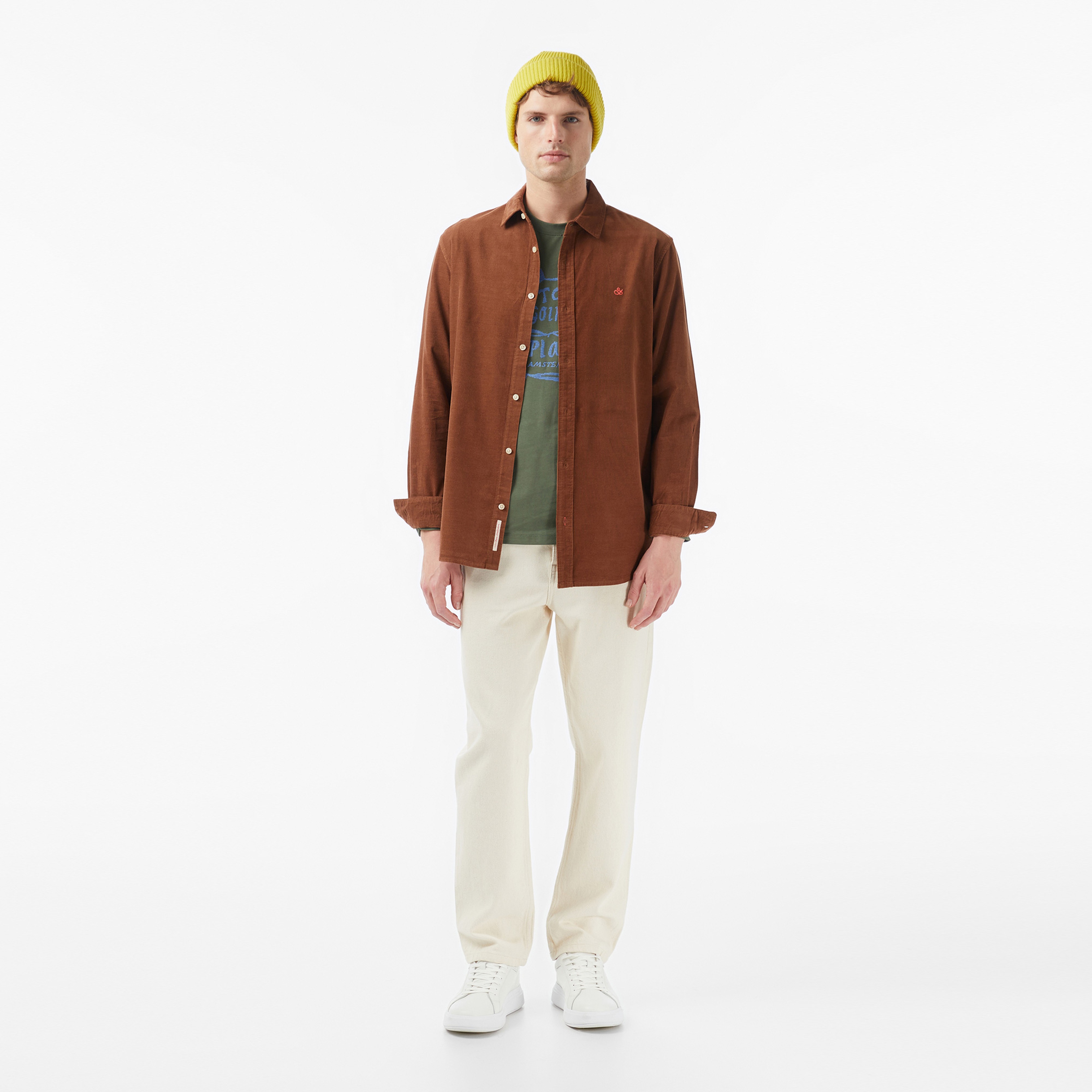 Scotch&Soda Relaxed Fit Artwork Erkek Yeşil T-Shirt