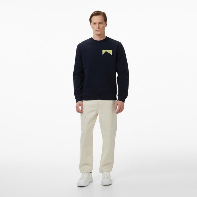 Scotch&Soda Front + Back Artwork Erkek Lacivert Sweatshirt