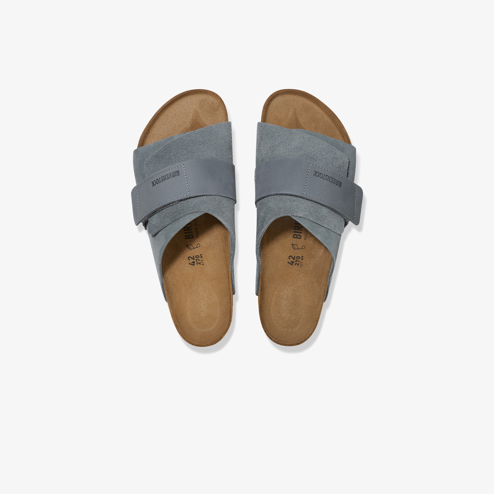 その他 kysuk Birkenstock Kyoto Vl Nu Erkek Gri Terlik451029144| Occasion