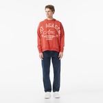 Scotch&Soda Wash Artwork Erkek Kırmızı Sweatshirt