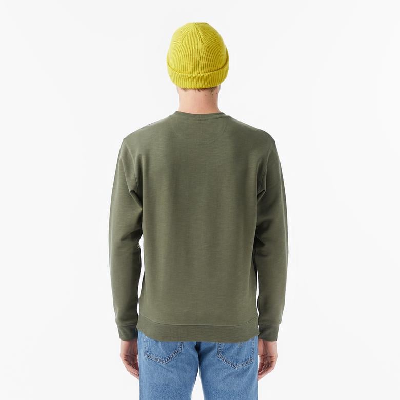 Scotch&Soda Left Chest Logo Erkek Yeşil Sweatshirt