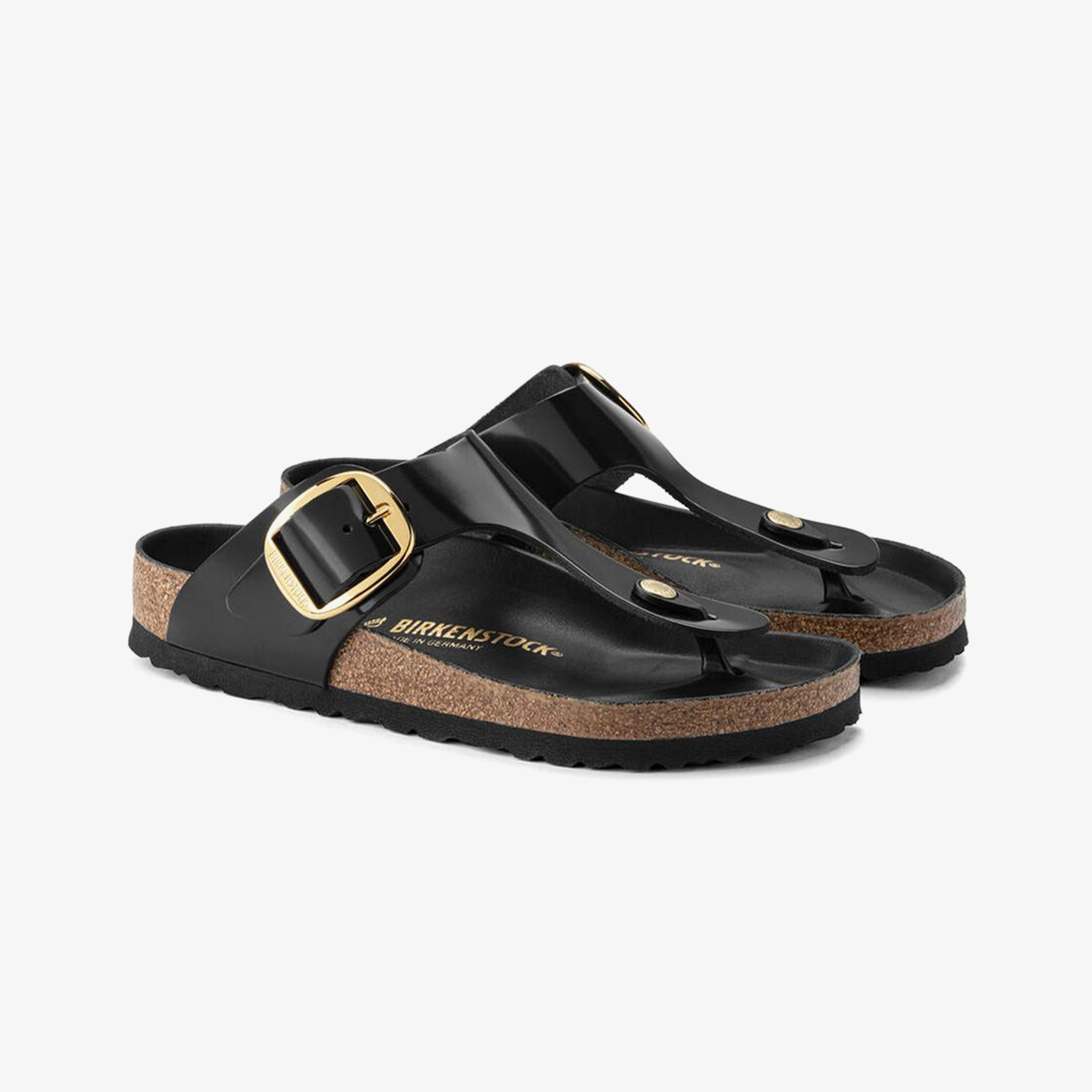 Birkenstock Gizeh Big Buckle Nl High Shine Kadın Siyah Terlik