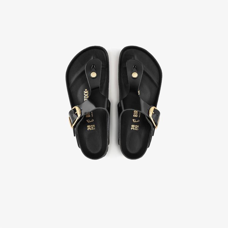Birkenstock Gizeh Big Buckle Nl High Shine Kadın Siyah Terlik