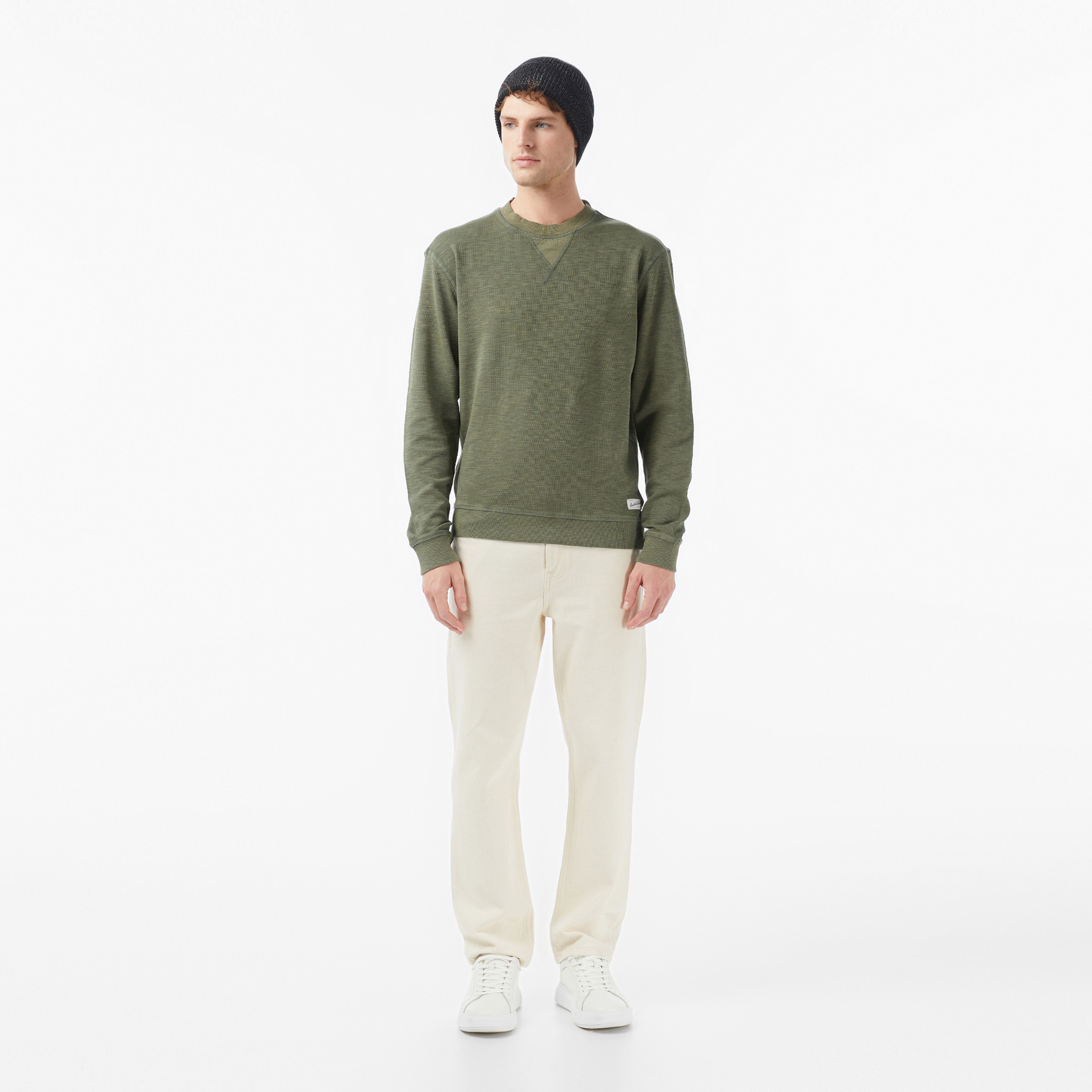 Scotch&Soda G/D Structured Erkek Yeşil Sweatshirt