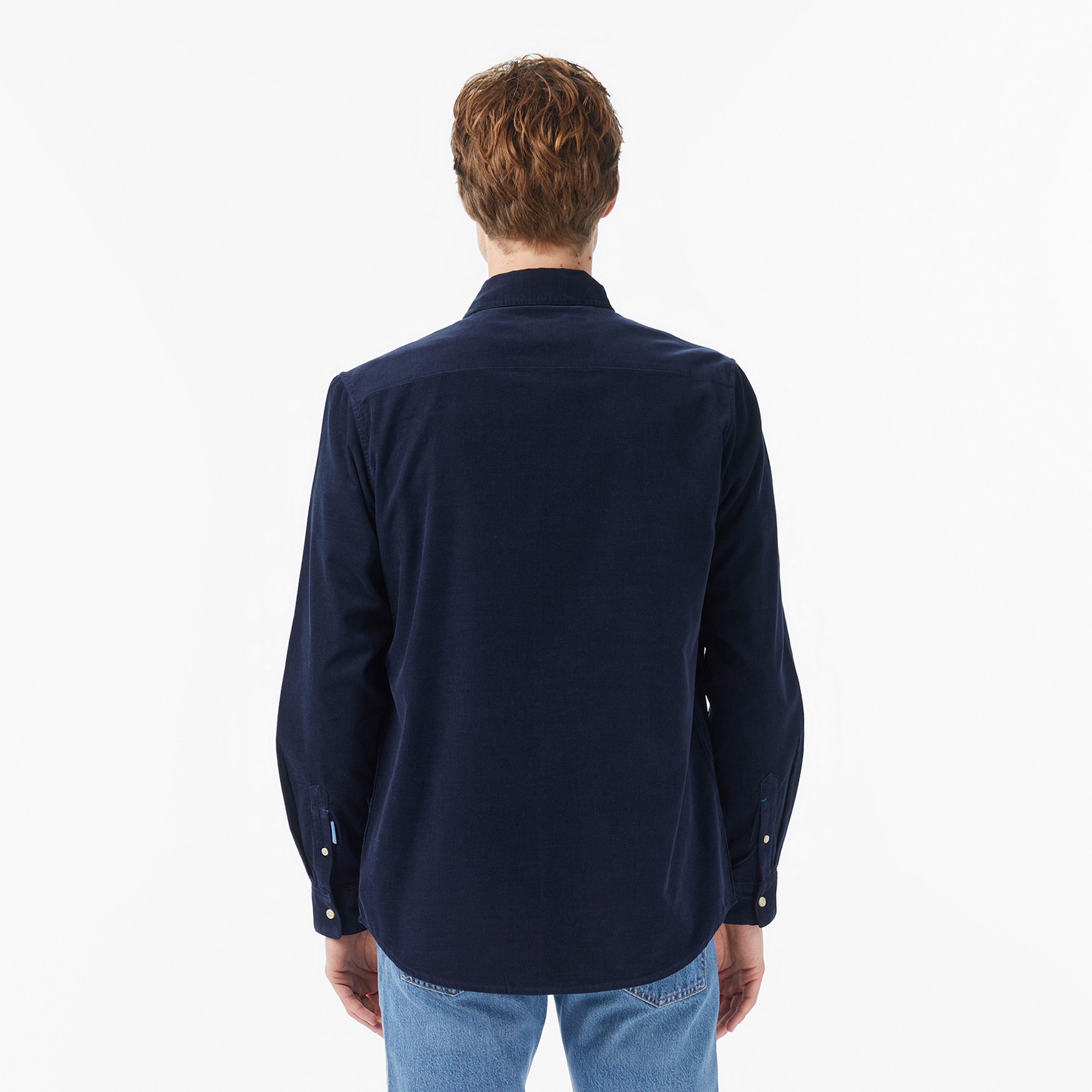 Scotch&Soda Regular-Fit Corduroy Erkek Lacivert Gömlek