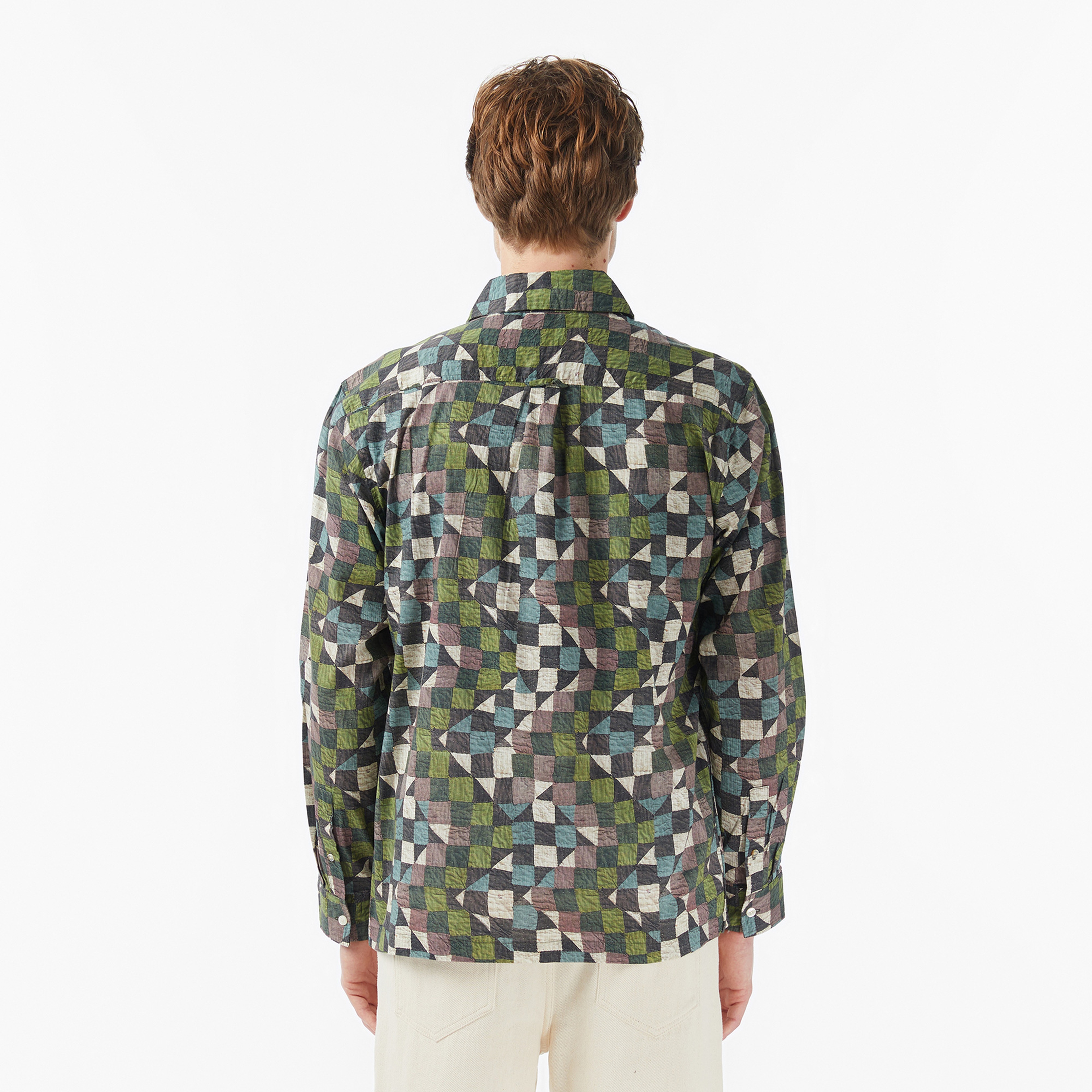 Scotch&Soda Printed Relaxed-Fit Erkek Kahverengi Gömlek