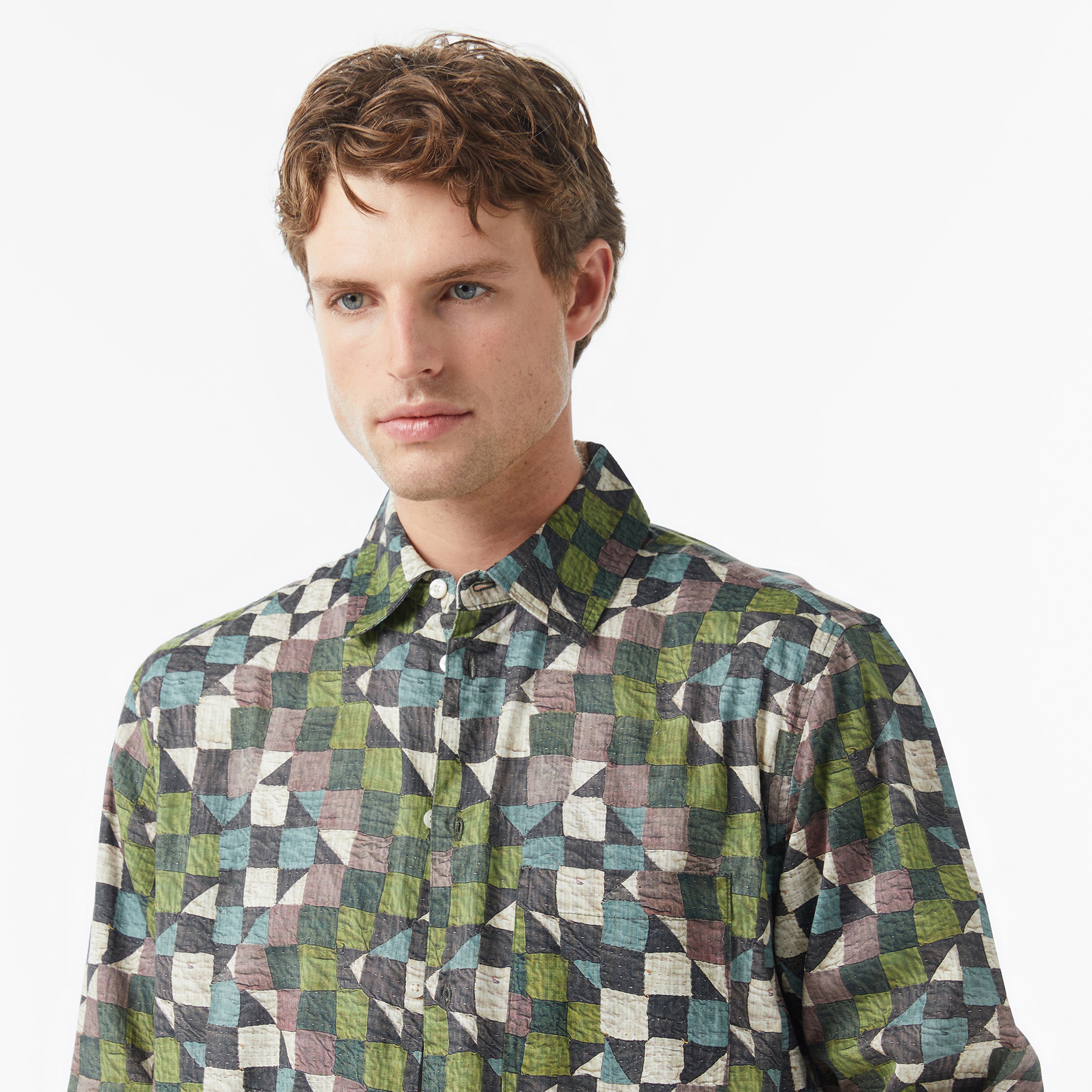 Scotch&Soda Printed Relaxed-Fit Erkek Kahverengi Gömlek