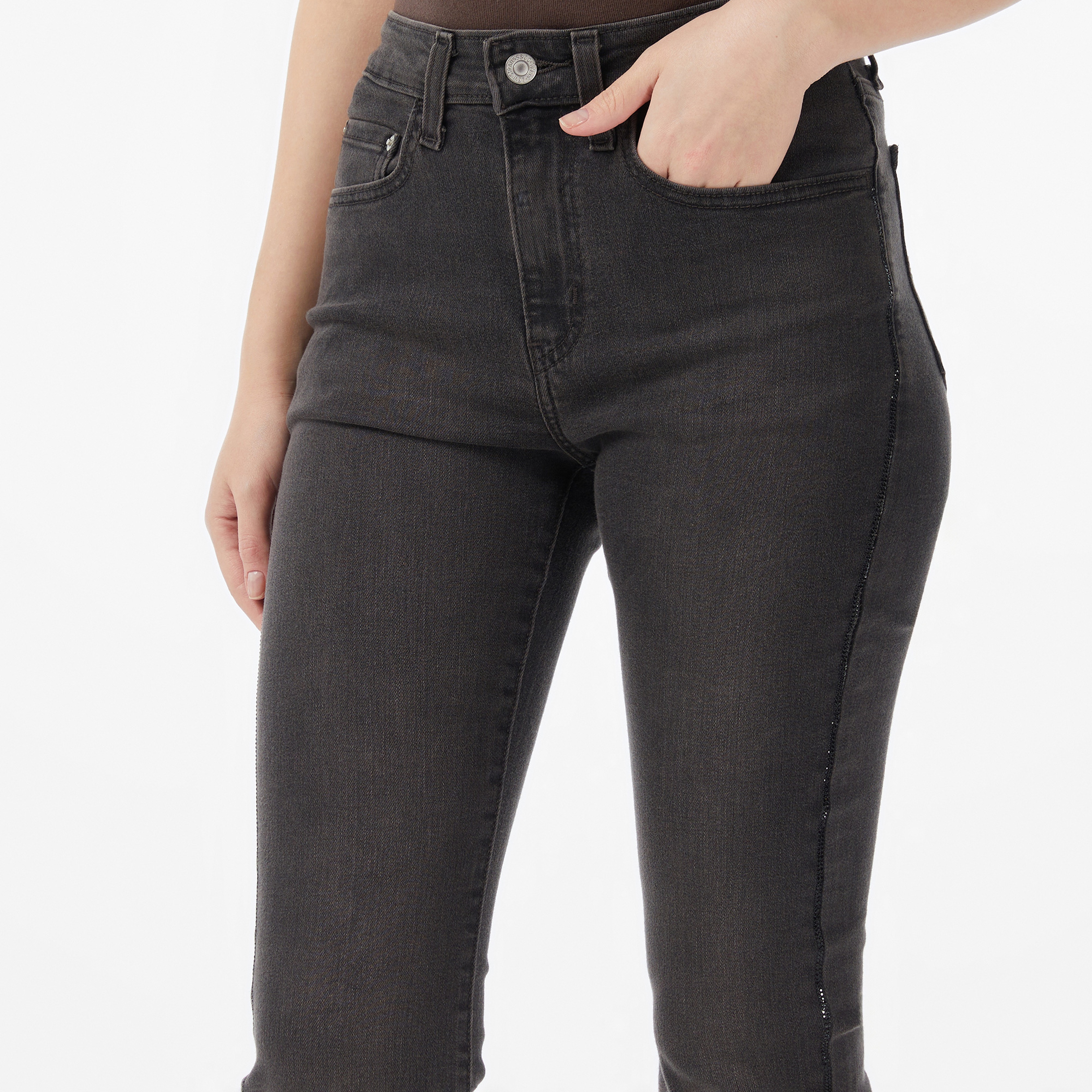 Levi's 725 High Rise Bootcut Nostalgic Kadın Siyah Jean