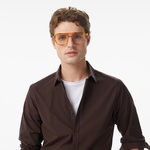 Scotch&Soda Striped Slim-Fit Poplin Erkek Kahverengi Gömlek
