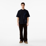 Scotch&Soda Loose Fit Applique Erkek Gri T-Shirt