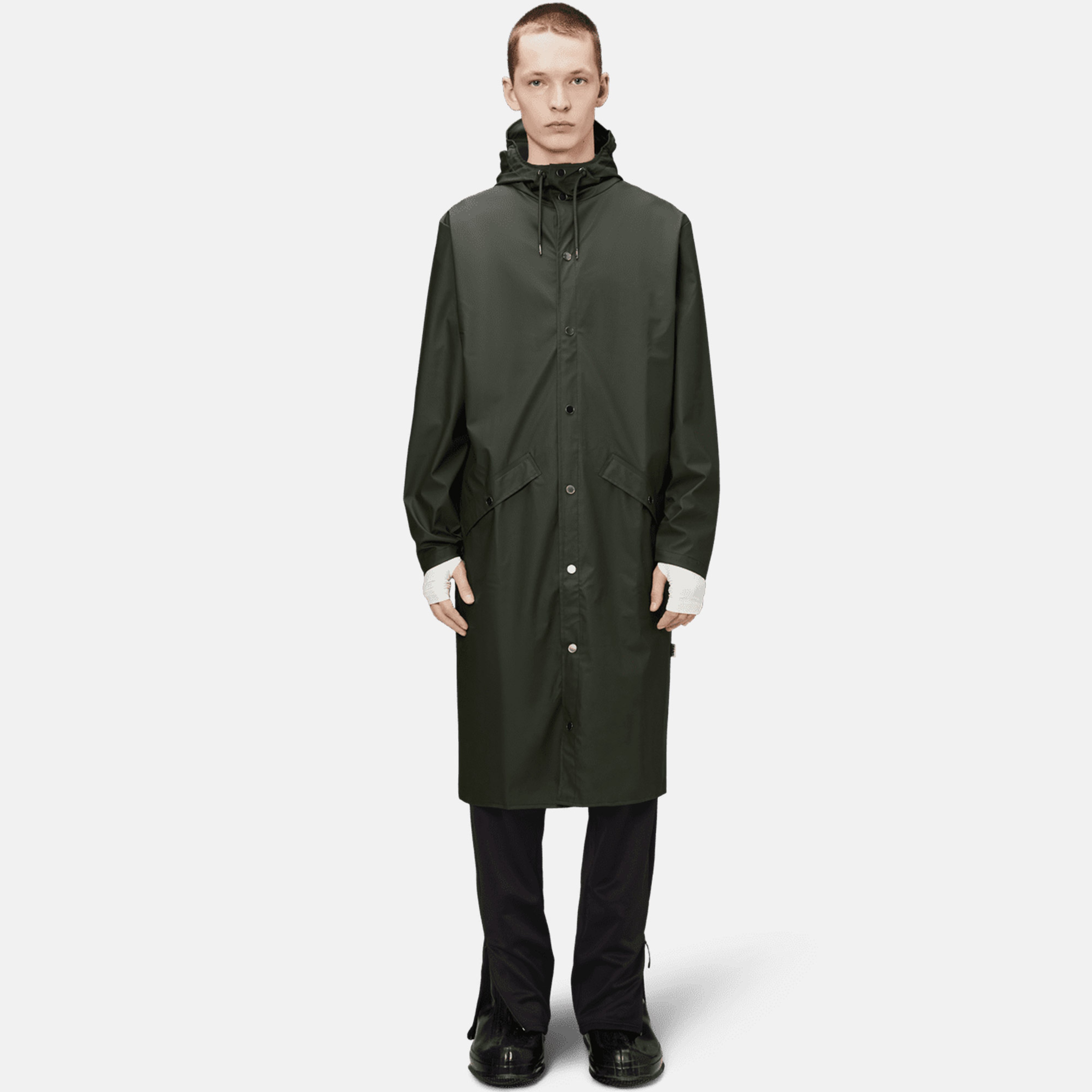Rains Longer Jacket W3 Kadın Yeşil Yağmurluk