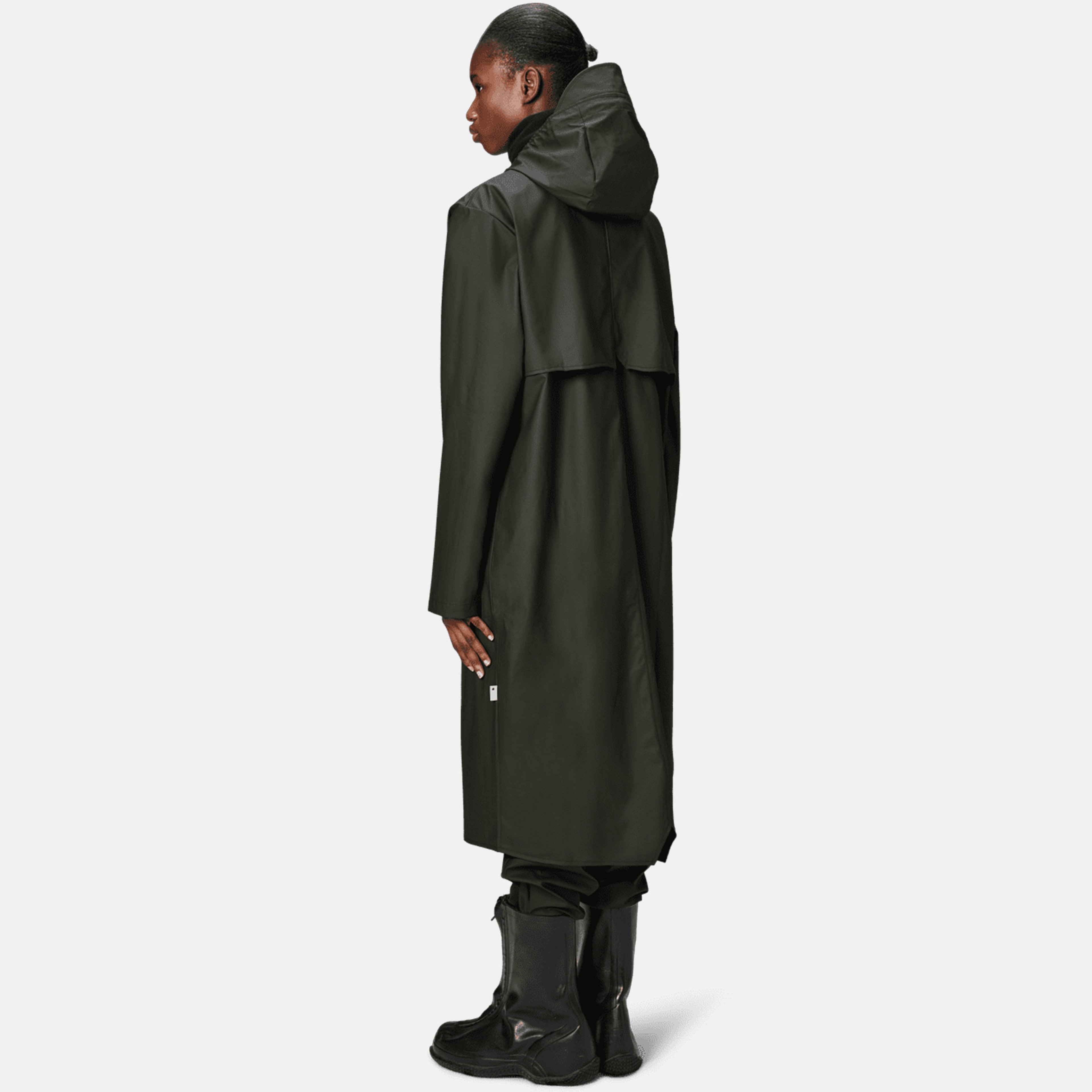 Rains Longer Jacket W3 Kadın Yeşil Yağmurluk