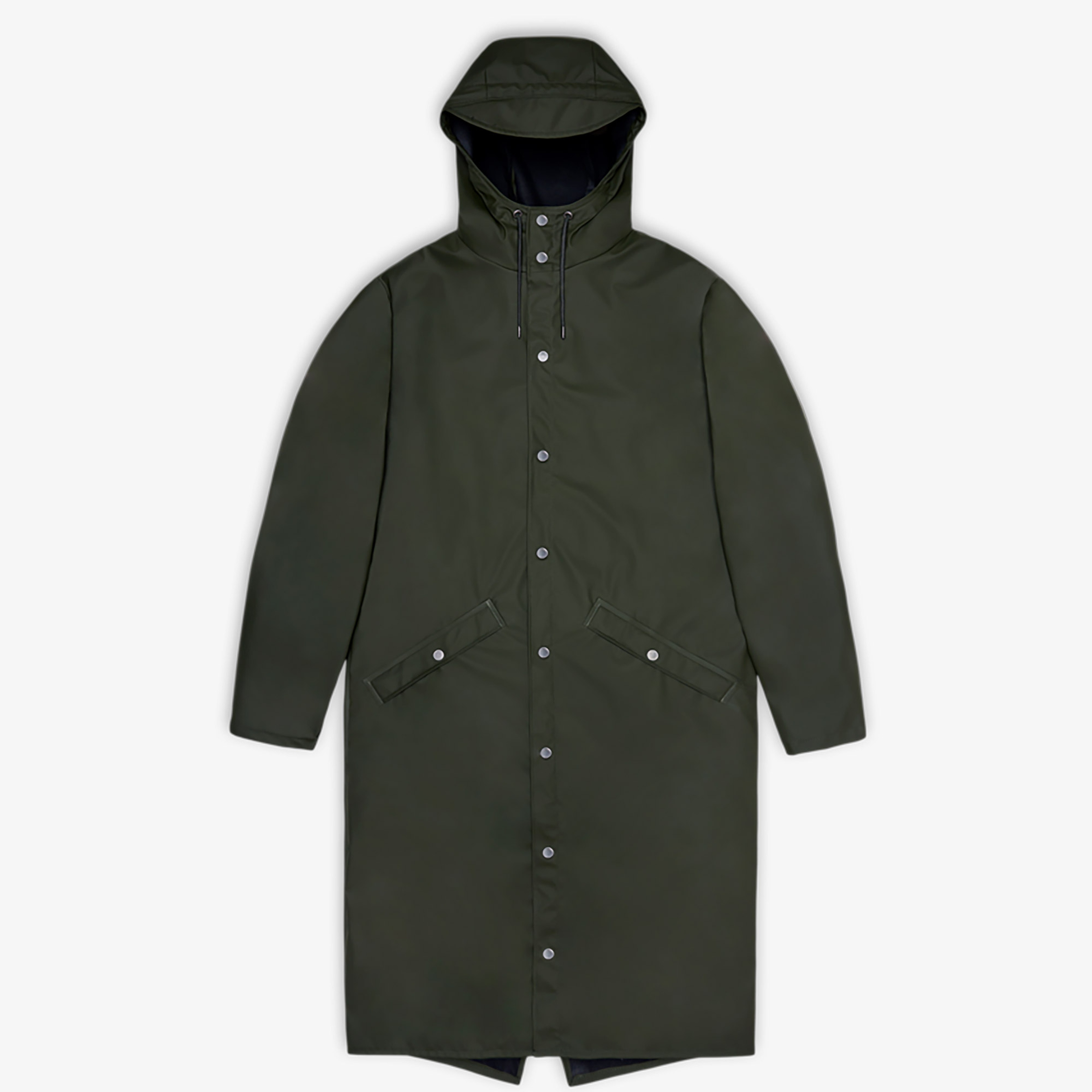 Rains Longer Jacket W3 Kadın Yeşil Yağmurluk