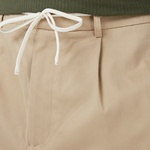 Scotch&Soda Tape-Trimmed Twill Jersey Pleated Erkek Bej Pantolon
