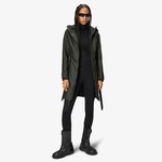 Rains Lohja Long Insulated Curve Jacket W3T2 Unisex Yeşil Yağmurluk